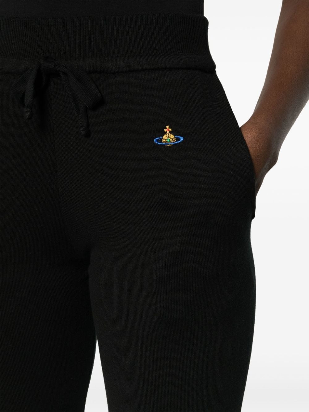 Orb logo-embroidered tapered track trousers - 5