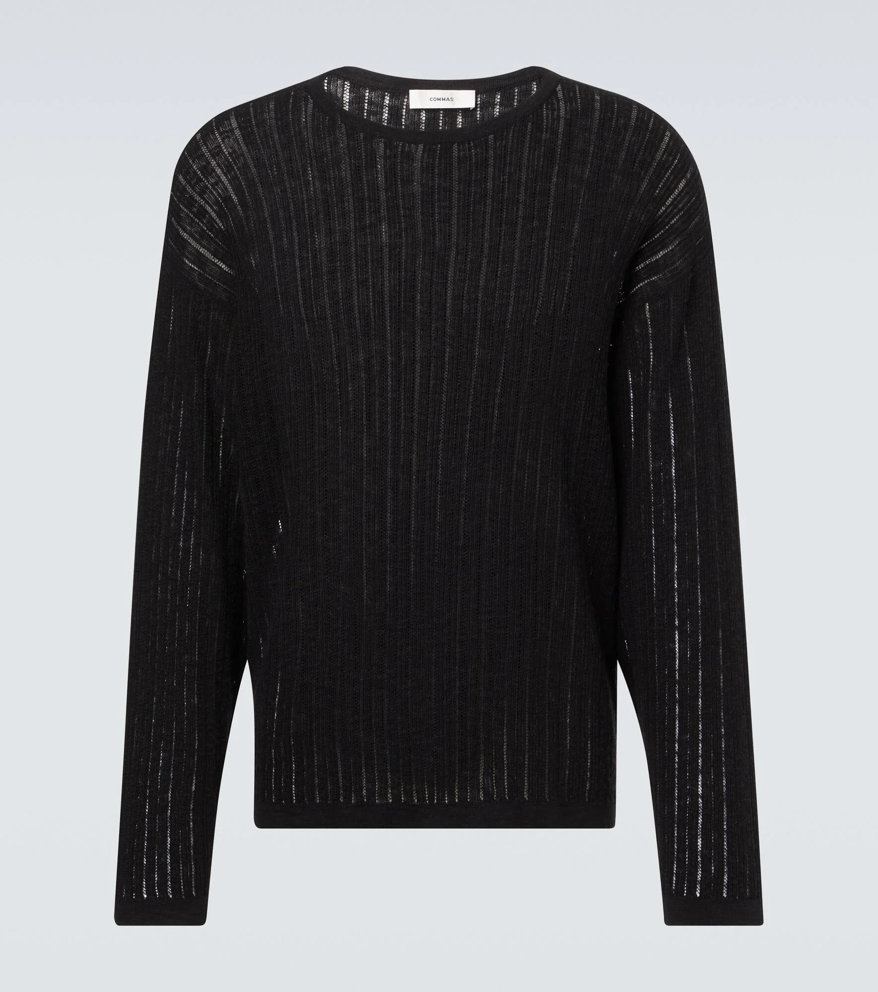 Pointelle cotton and linen sweater - 1