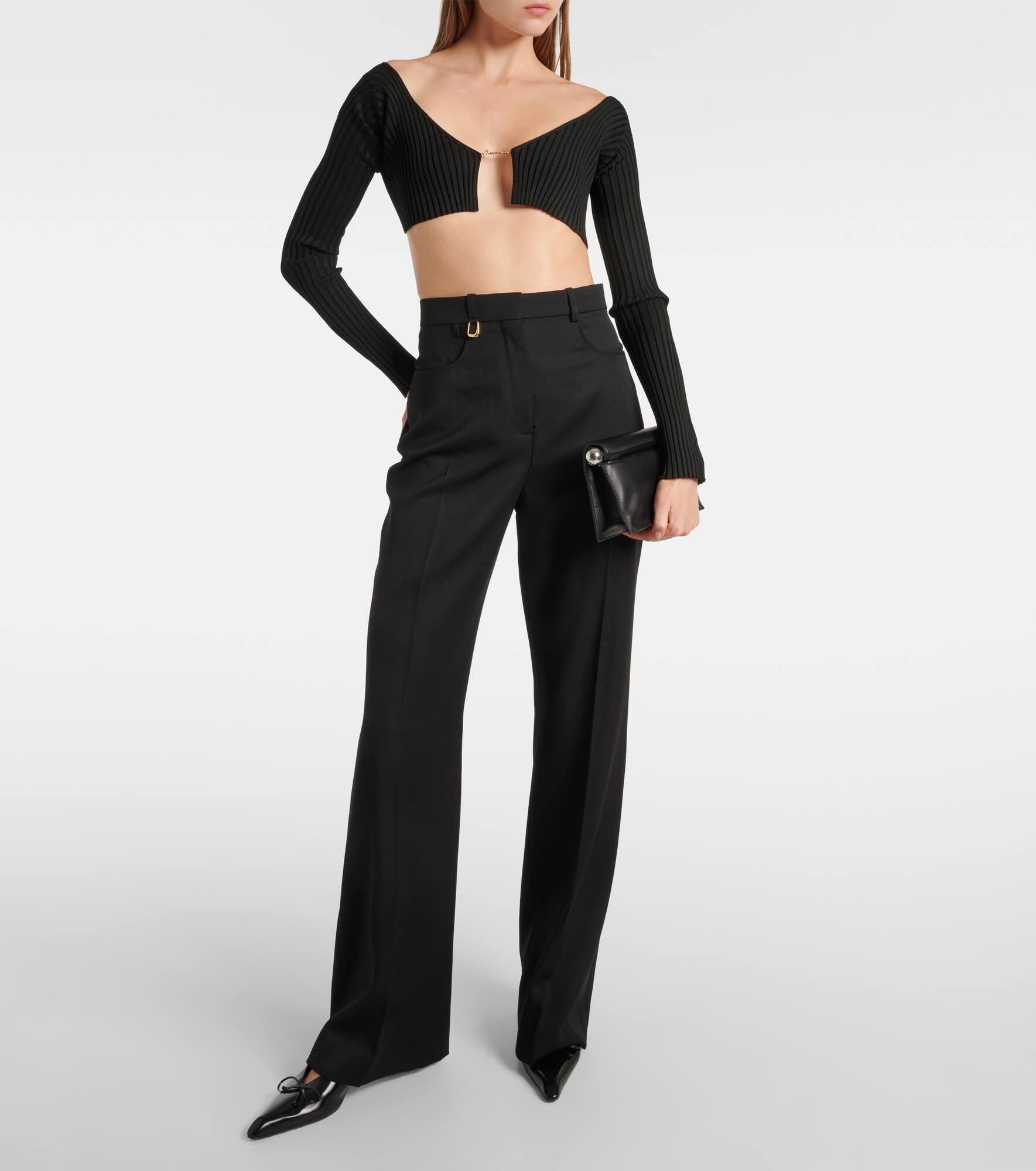 Le Pantalon Sauge wool flared pants - 6