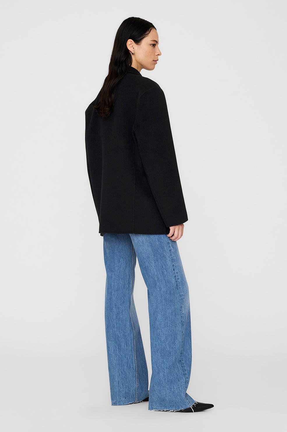 Quinn Blazer - Black Cashmere Blend - 3