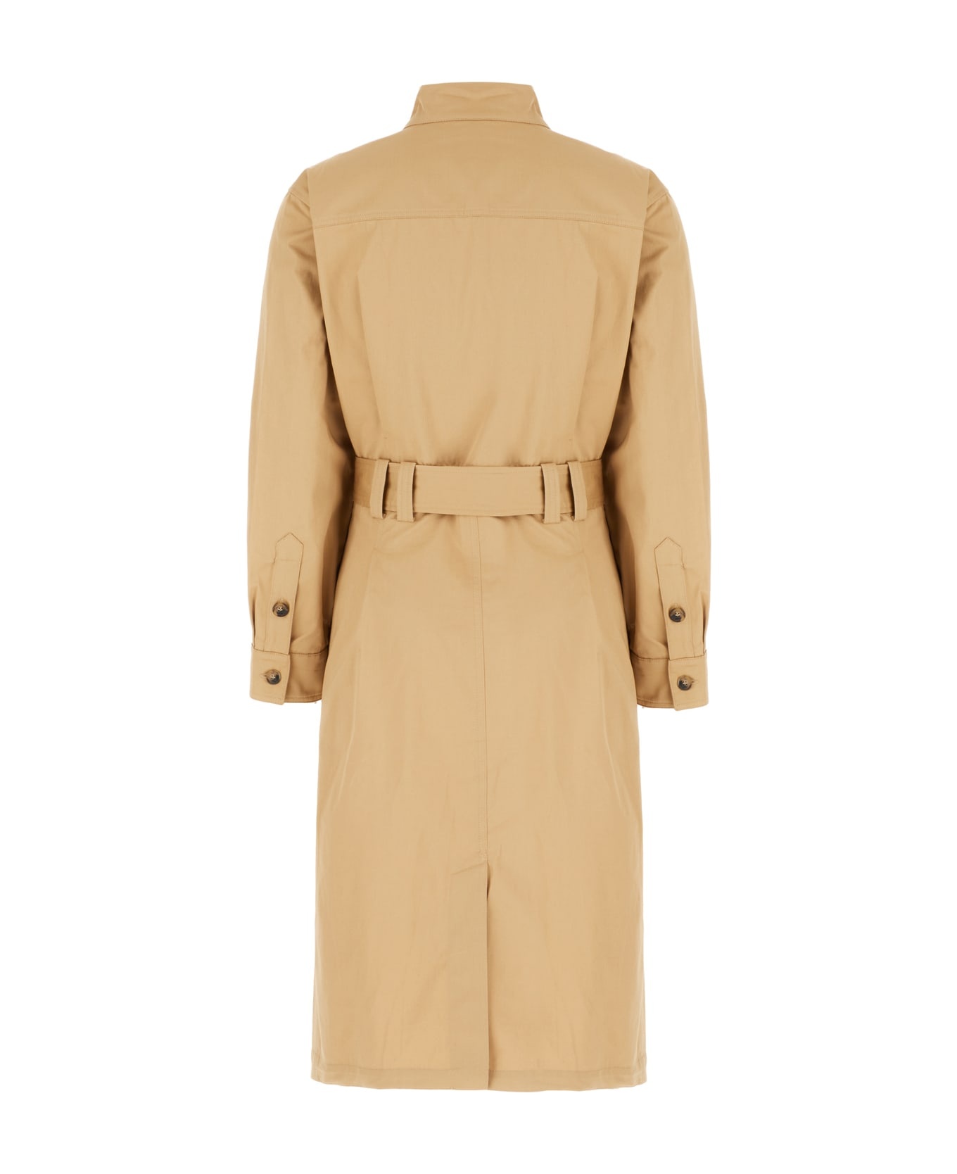 Beige Cotton Shirt Dress - 2
