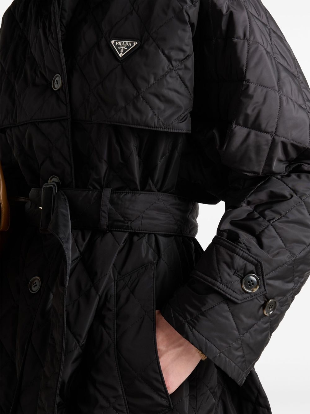 Lightweight Re-Nylon trench coat - 5