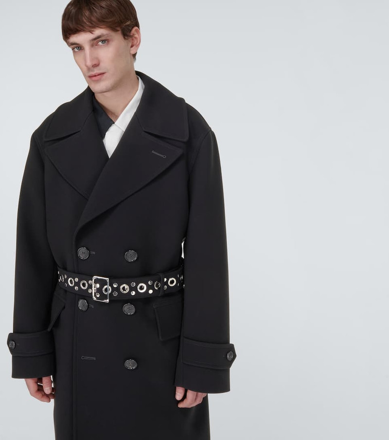 Belted double-breasted overcoat 5