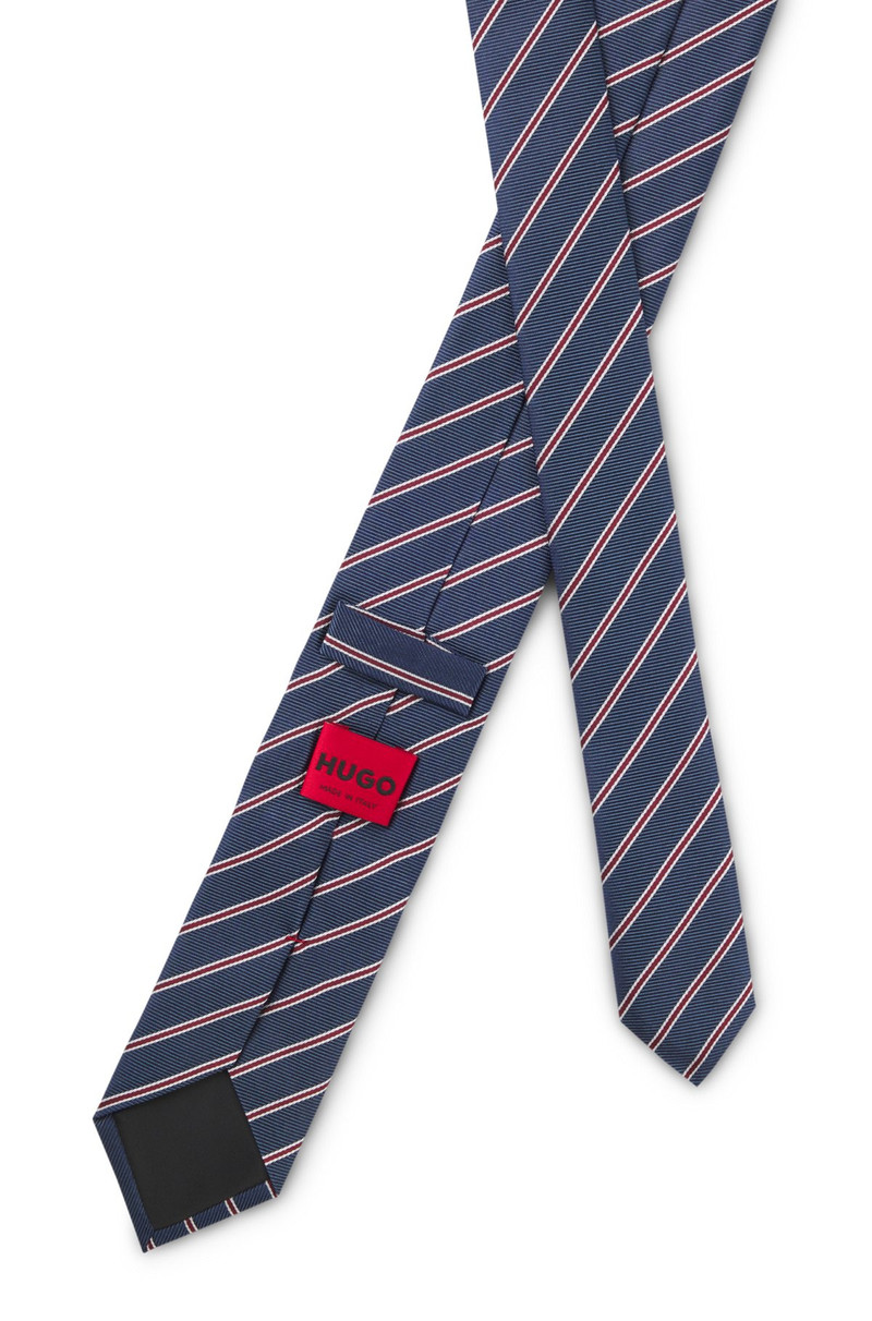 DIAGONAL-STRIPE TIE IN SILK 5