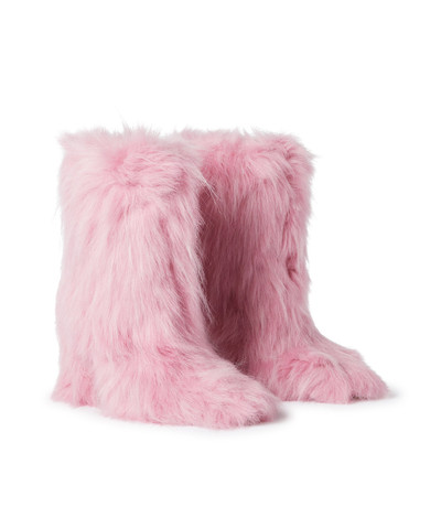 MSGM Faux fur ankle boots outlook