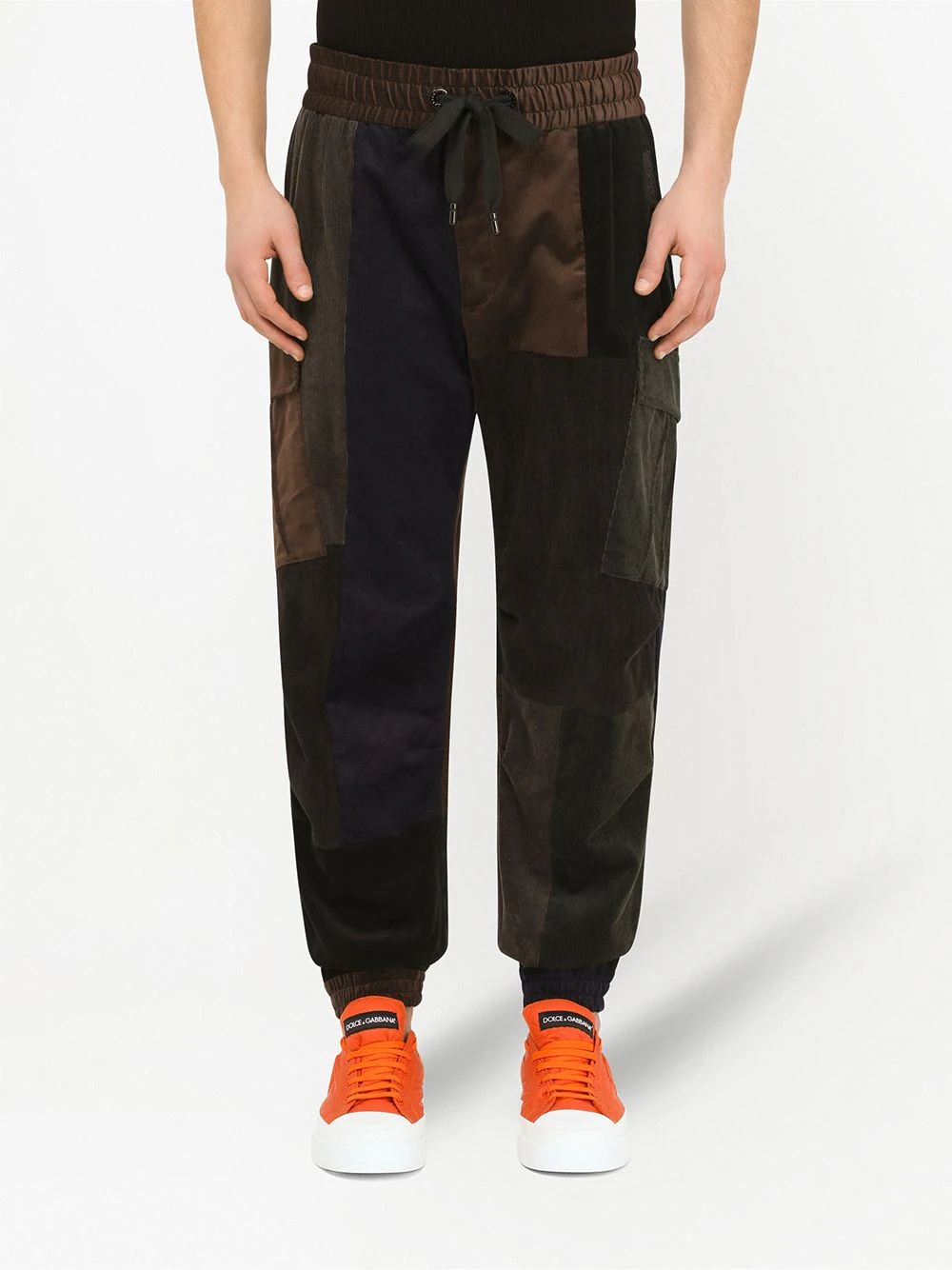 tapered patchwork trousers - 3