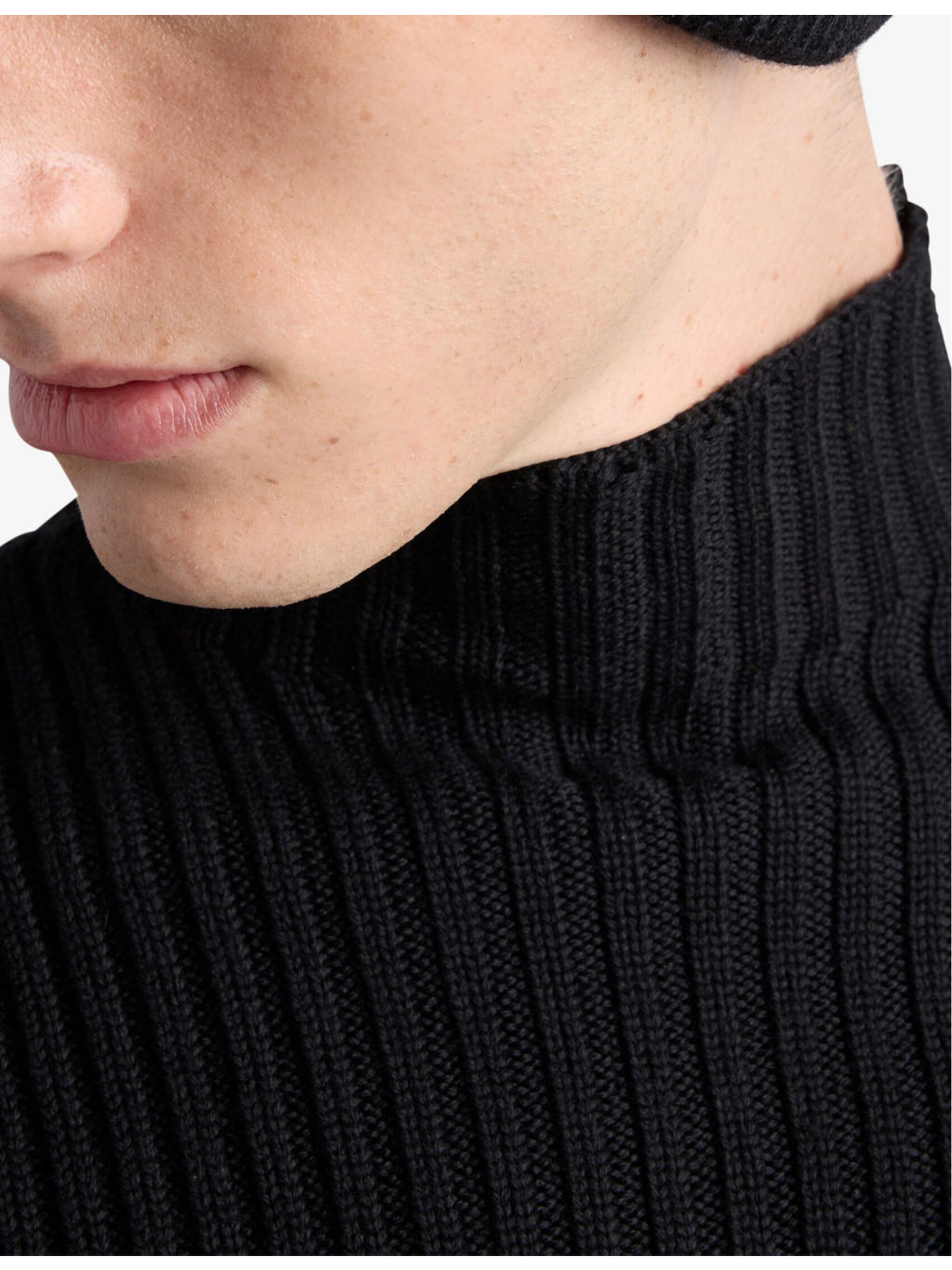 Turtleneck triangle-logo ribbed wool knitted jumper - 5