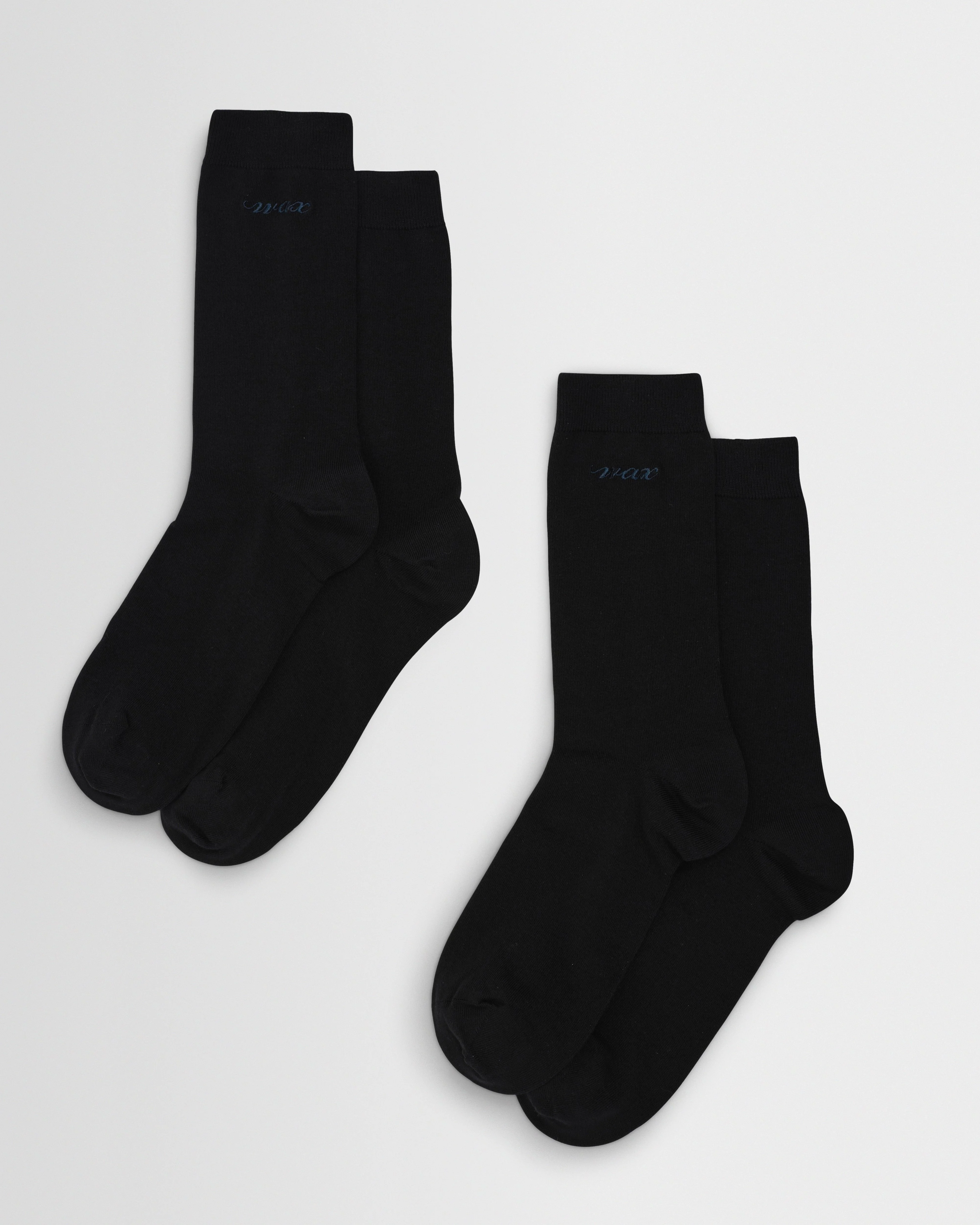 Derby - Black Embroidered Logo Socks x2 Multipack - 1