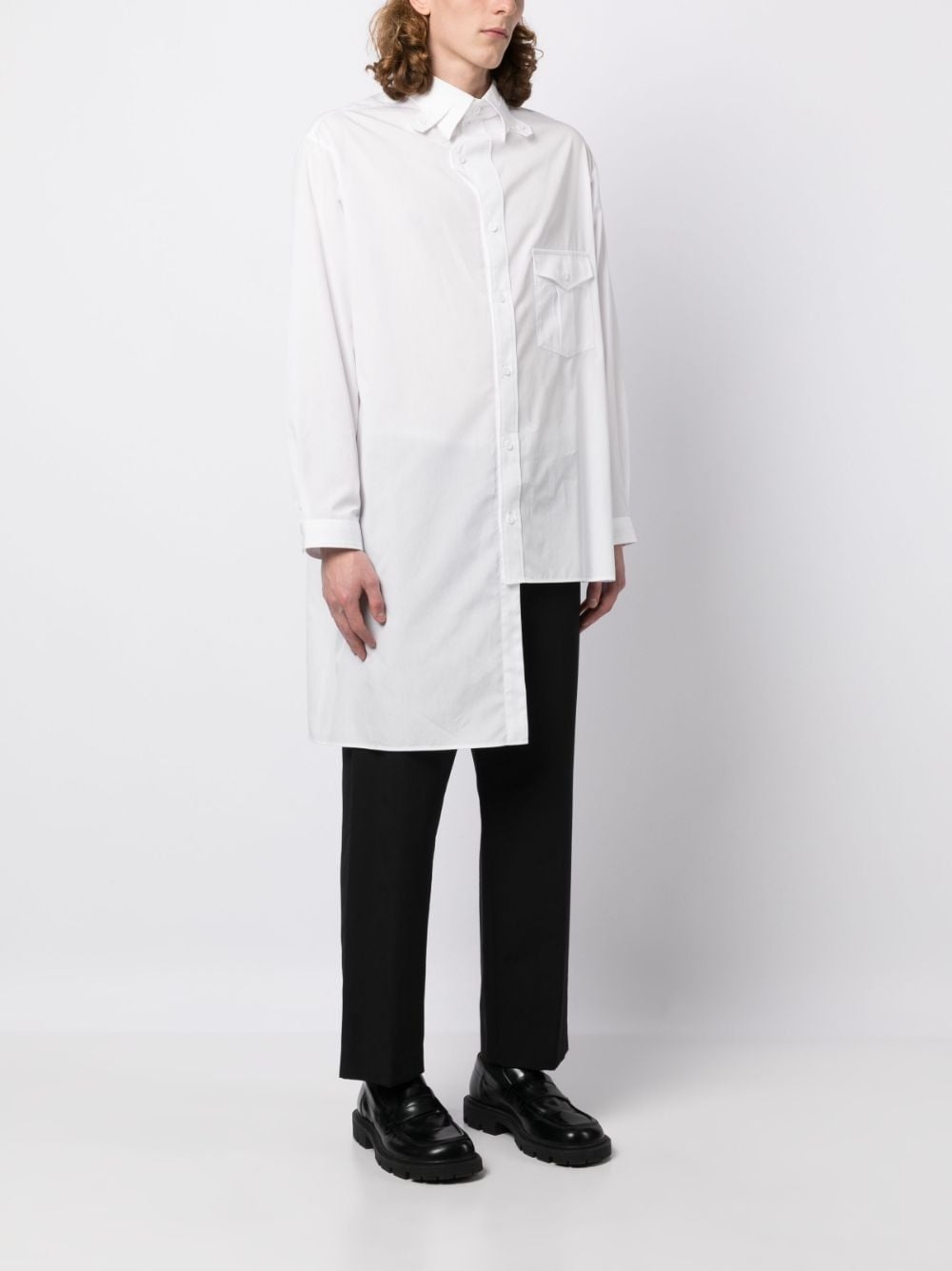 asymmetric cotton shirt - 3