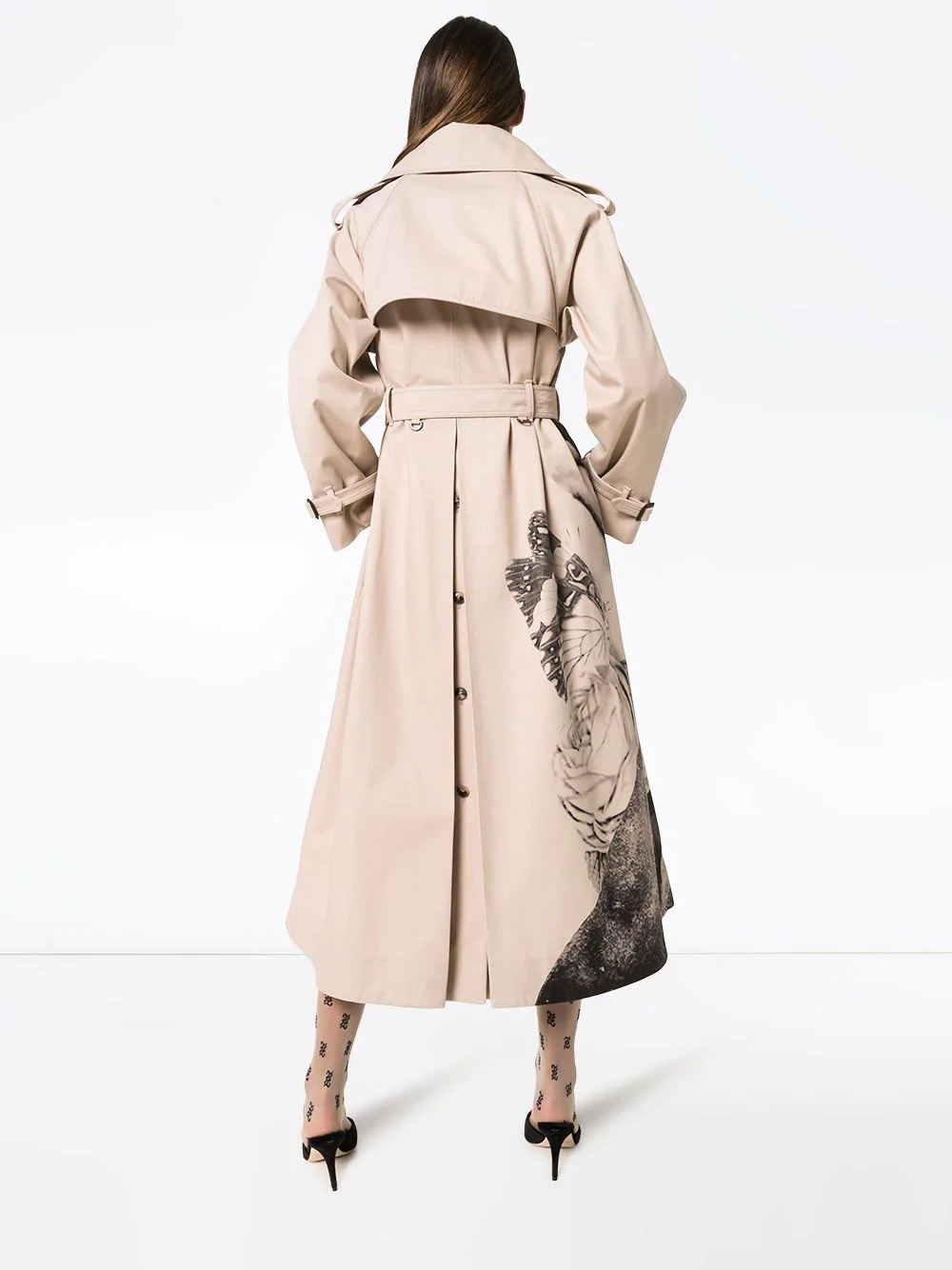 x Undercover Graphic Lovers print trench coat - 4