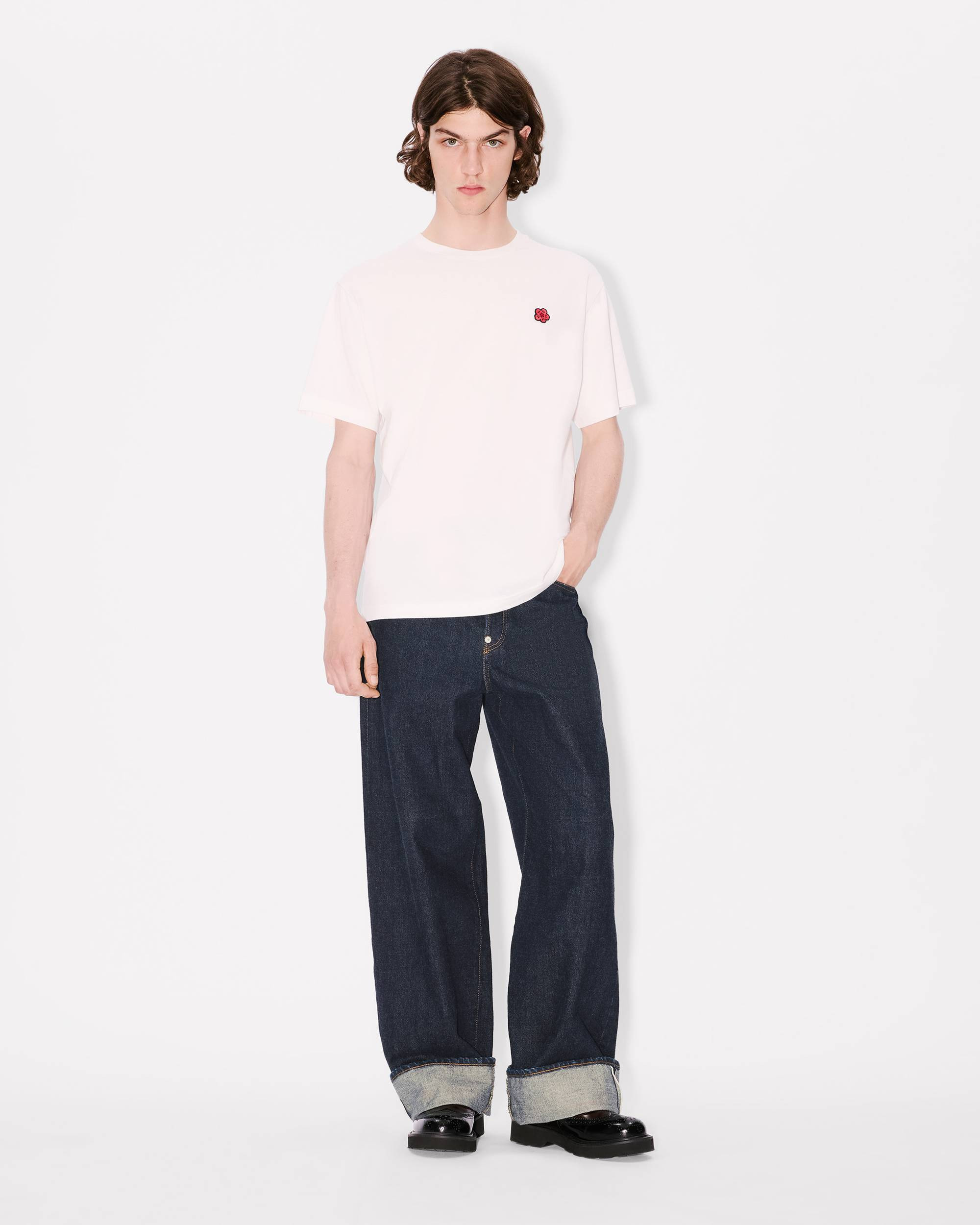 Turn up wide fit jeans in Japanese denim - 7