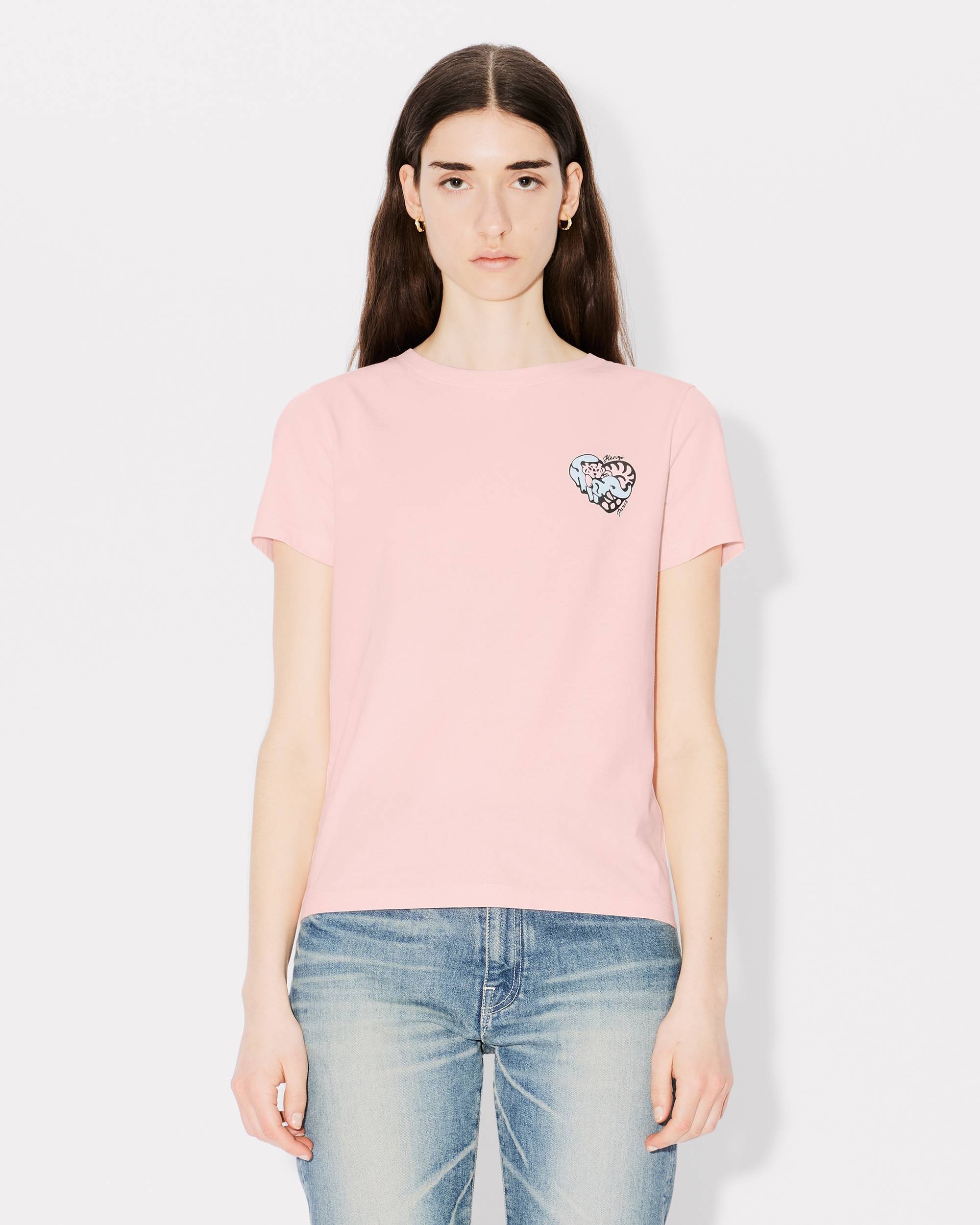 'KENZO Jungle Heart' embroidered classic T-shirt - 3