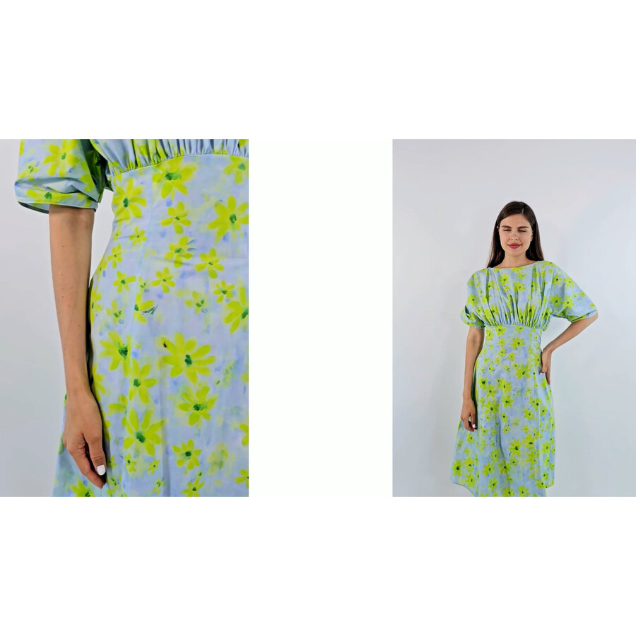 Marni Gathered Poplin Midi Dress - 6