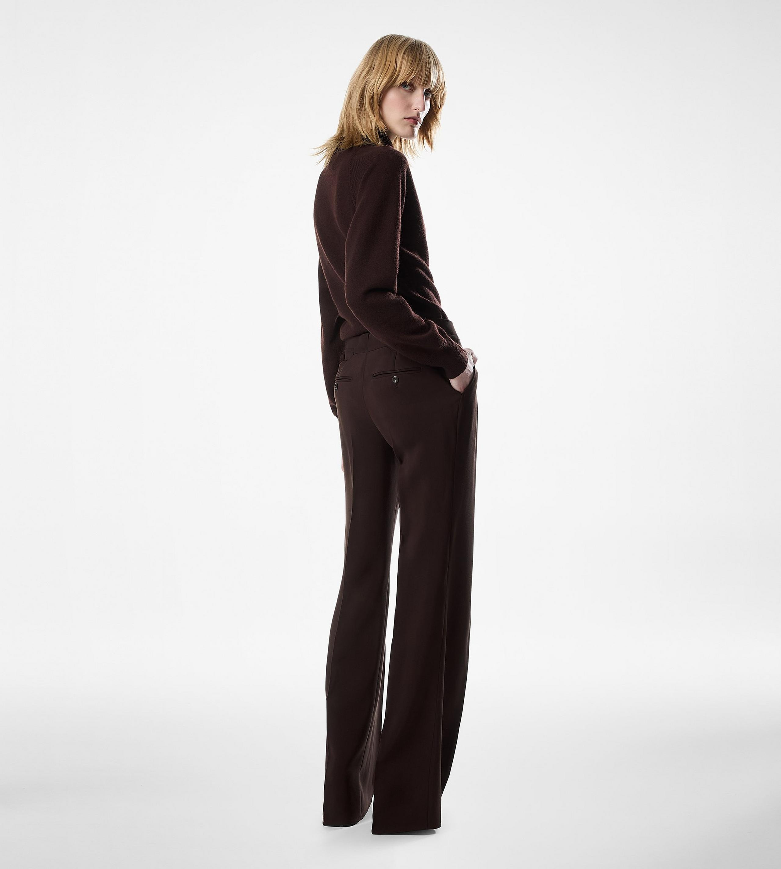 LONG SLEEVE WRAP COLLAR KNIT - 4