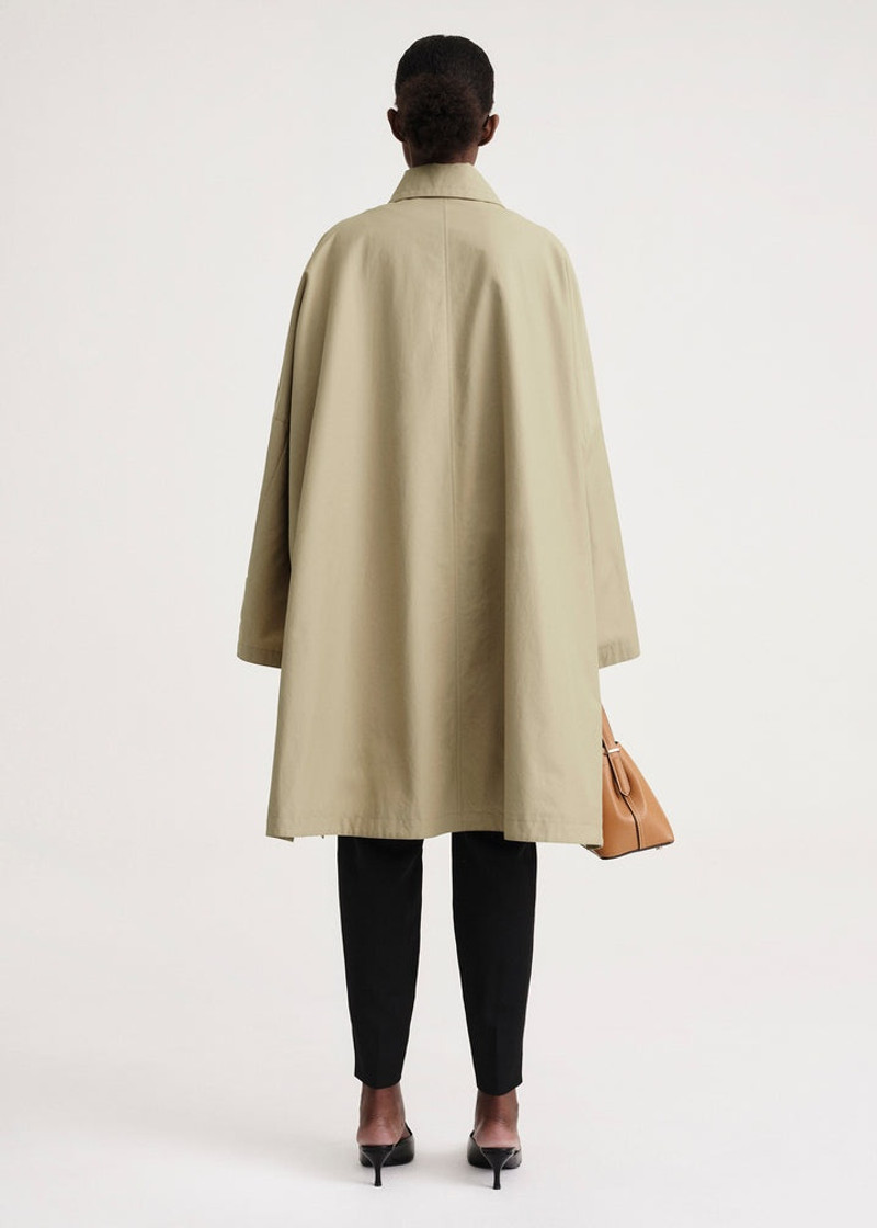 TOTEME Gabardine car coat cashew - 7462521798820 | REVERSIBLE