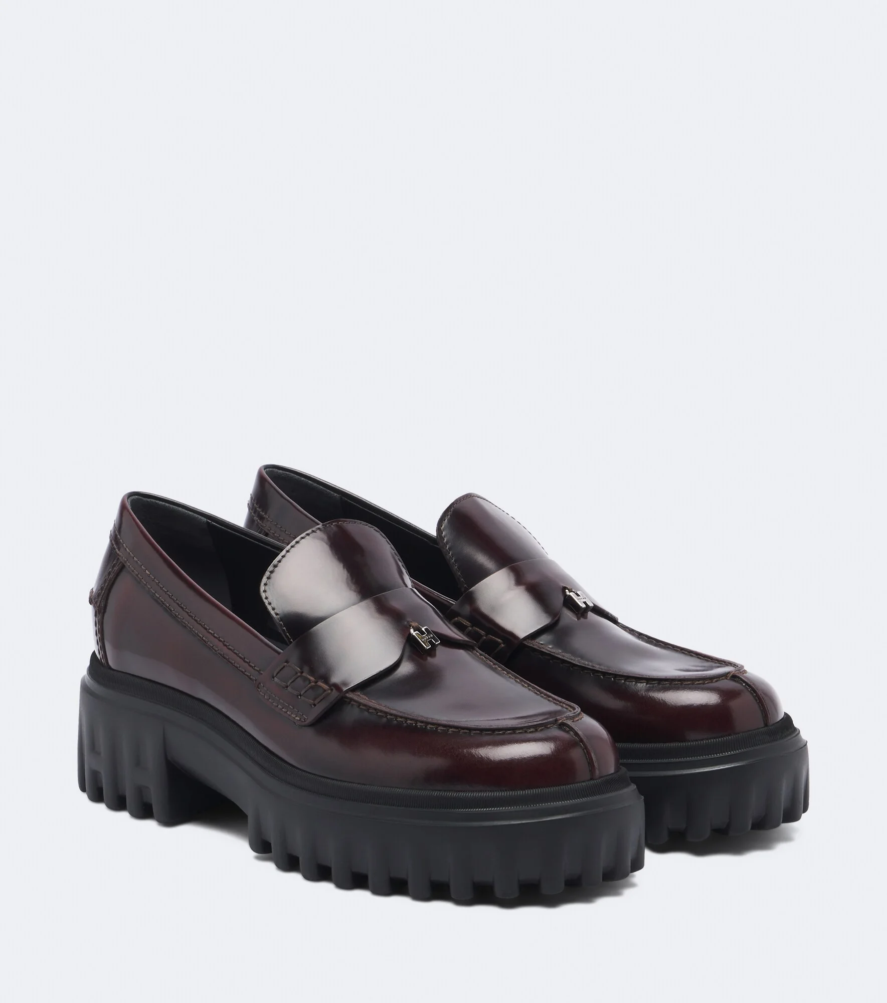 H641 leather-trimmed suede sneakers - 1