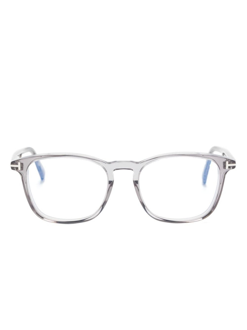 wayfarer-frame transparent glasses 1