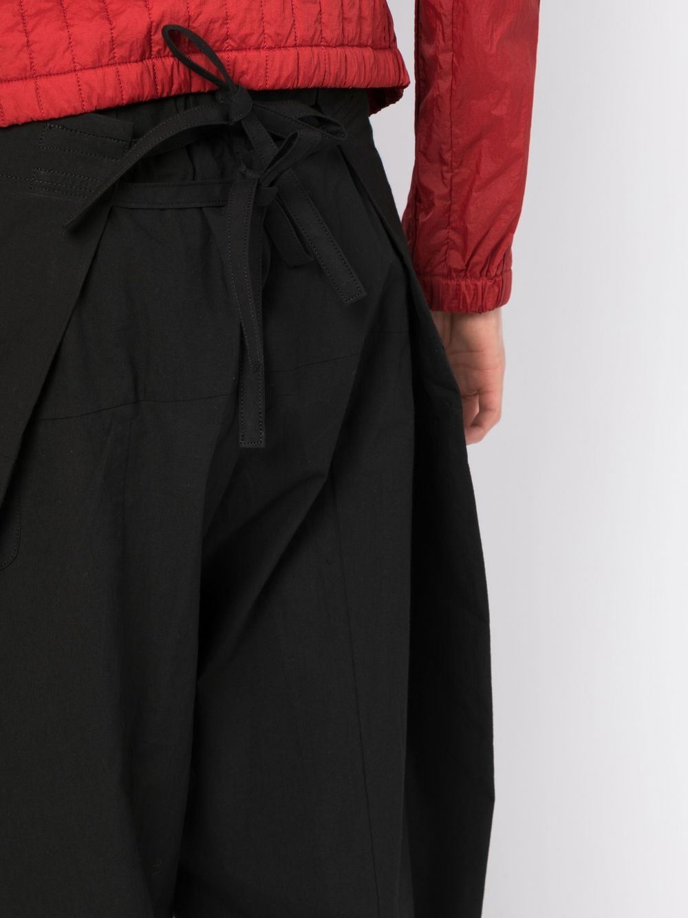 cotton wide-leg trousers - 5