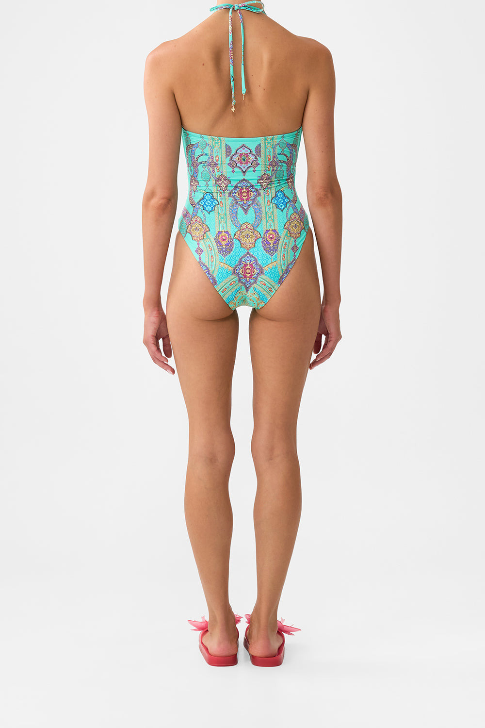 CUT OUT HALTER ONE PIECE WITH FRONT TRIM THE CONCUBINES CORRIDOR - 3
