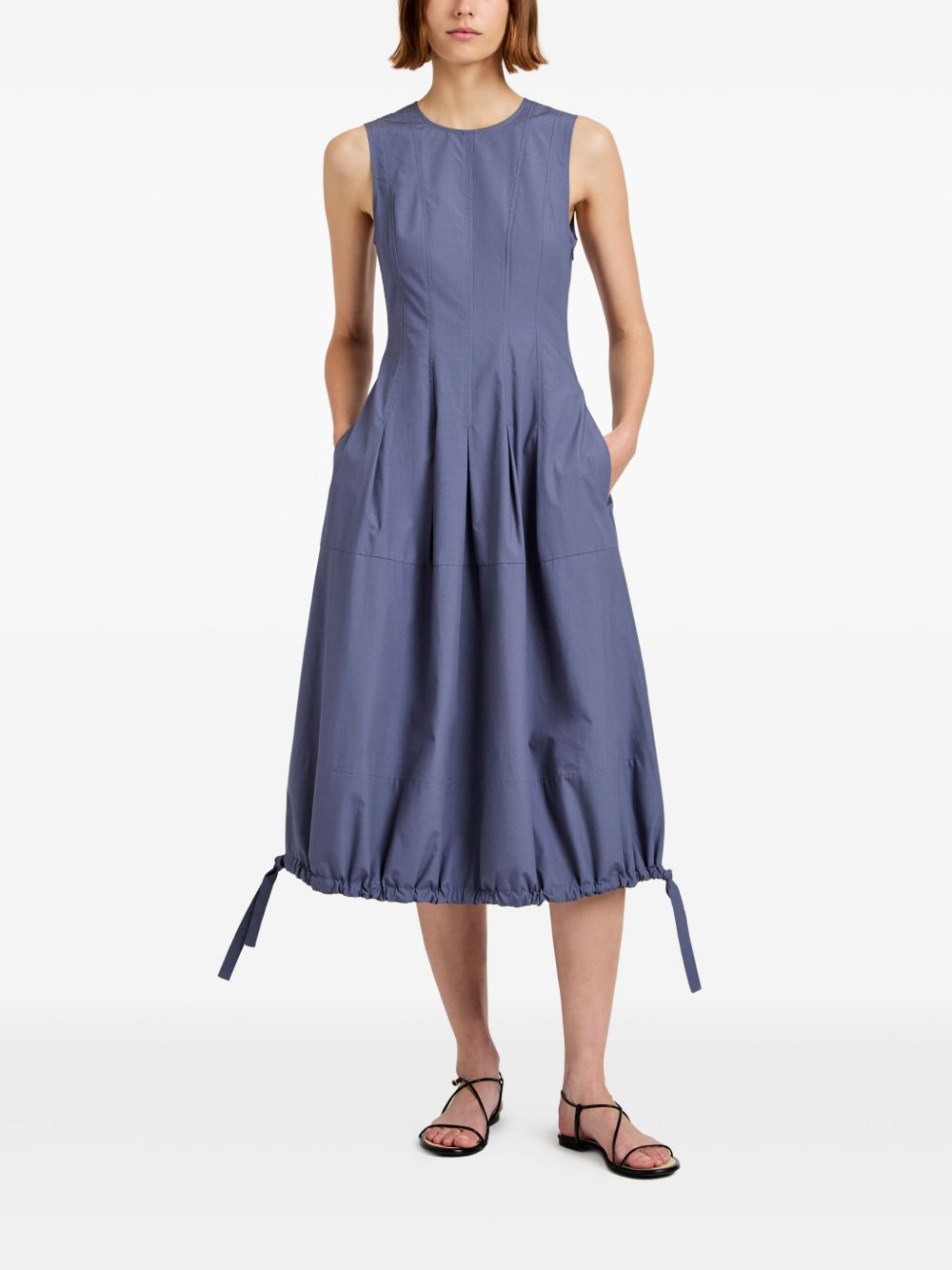 pleated sleeveless dress - 2