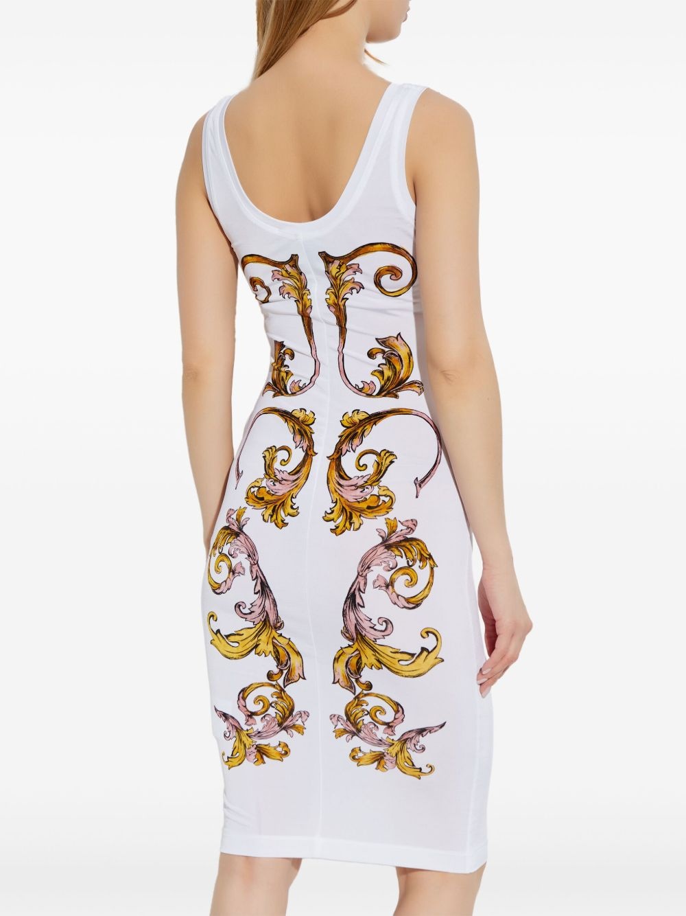barocco-print dress - 4