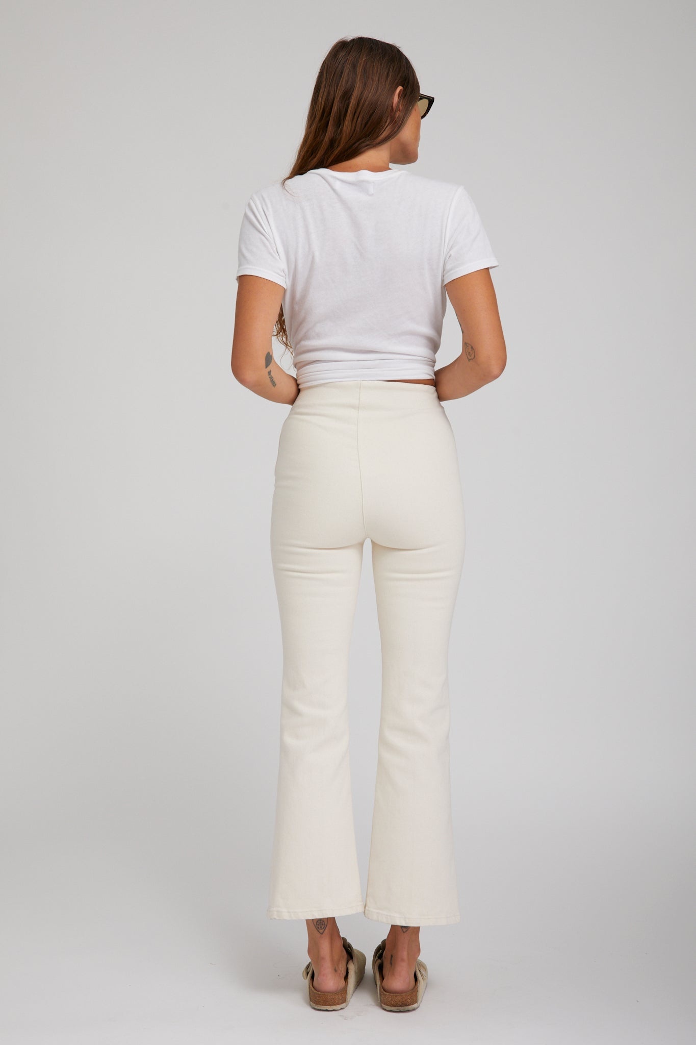 EARHART CROP FLARE DENIM LEGGINGS - 3