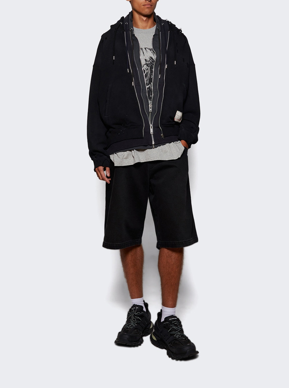 Hip-hop Shorts Vintage Black - 5