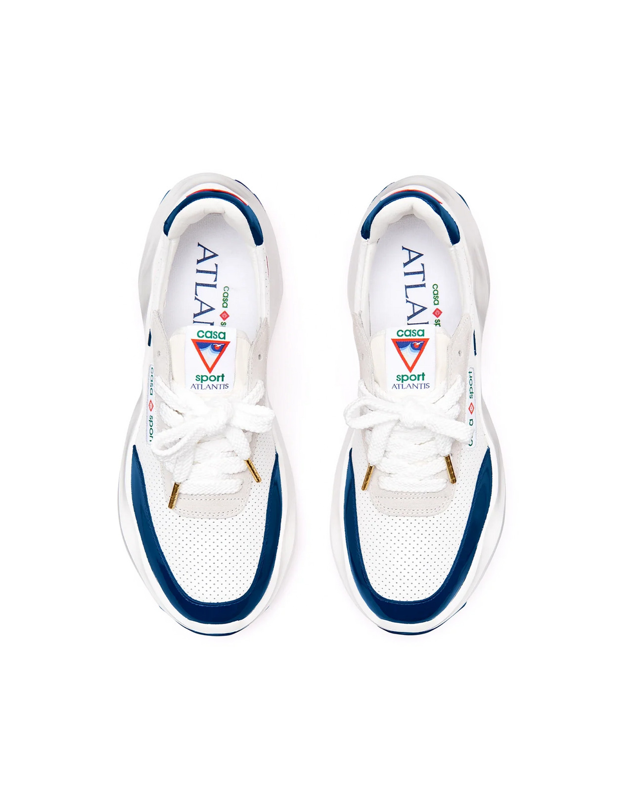 Womens Atlantis White & Midnight Navy Sneaker - 8