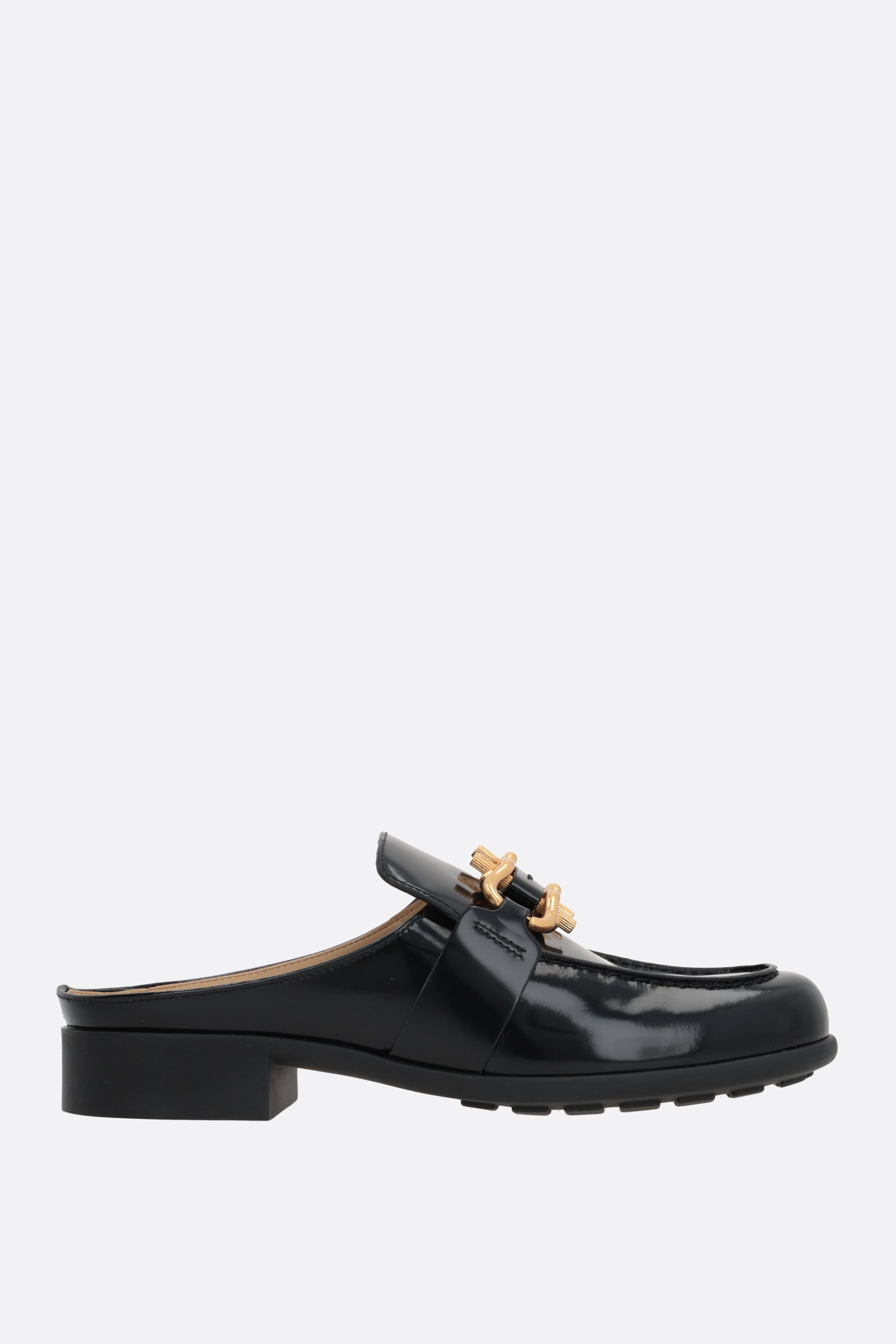 Bottega Veneta MONSIEUR SHINY LEATHER MULE LOAFERS