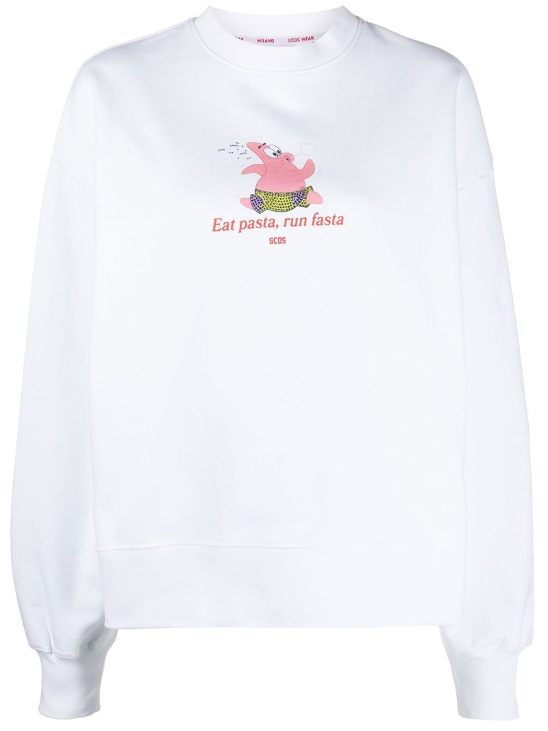 graphic-print cotton sweatshirt 1