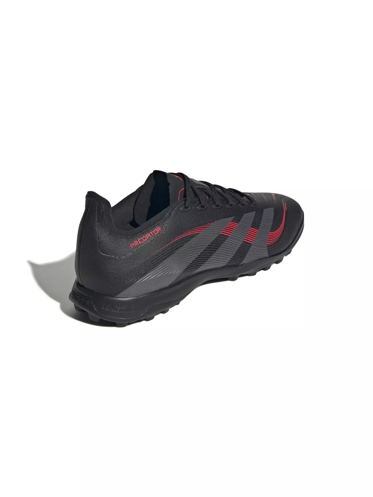 Predator League Turf "Core Black/Grey Four/Lucid Red" Unisex Soccer Shoe - 4