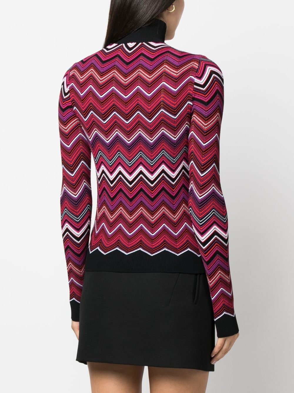 zigzag crochet-knit jumper - 4