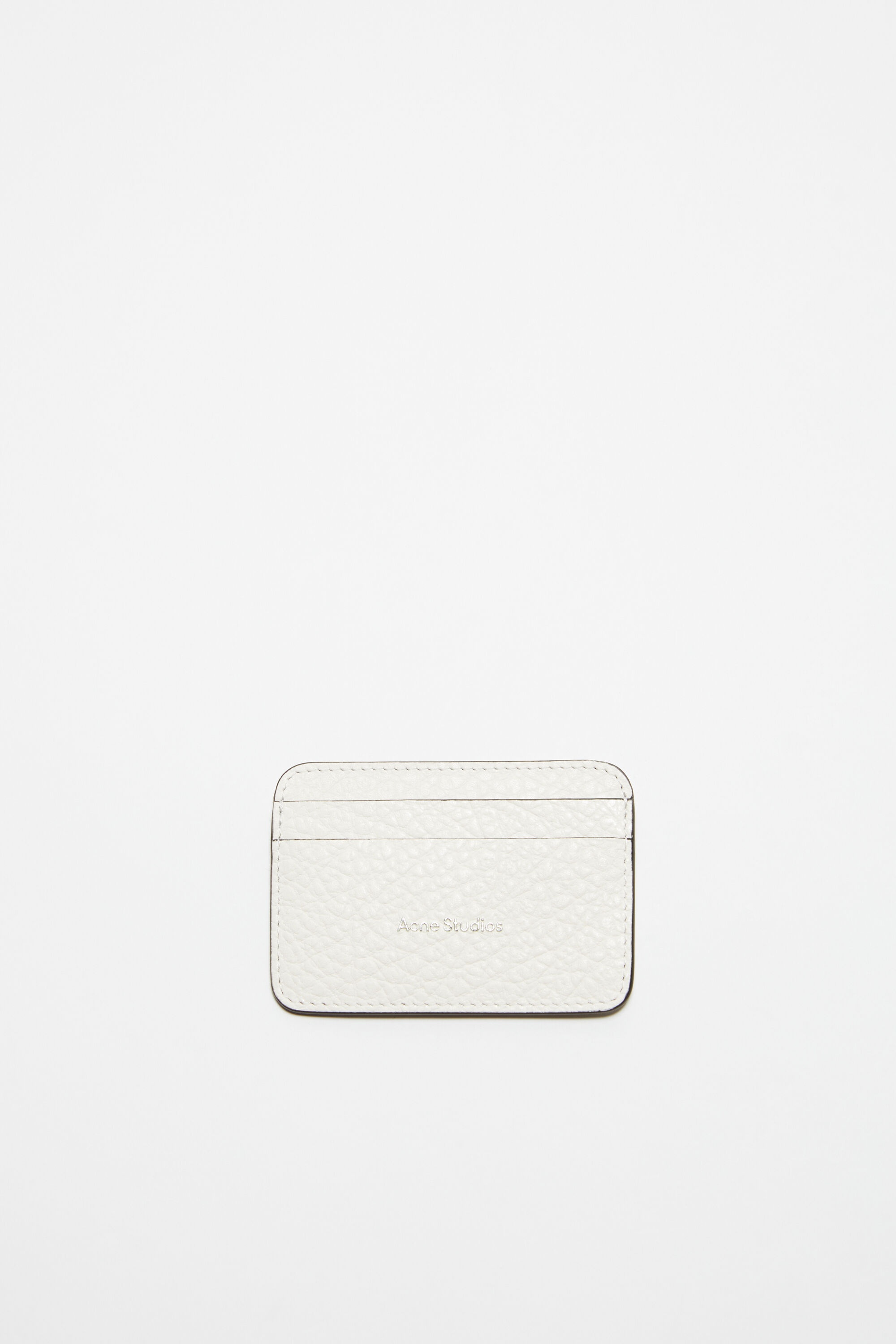 Leather card holder - White - 1