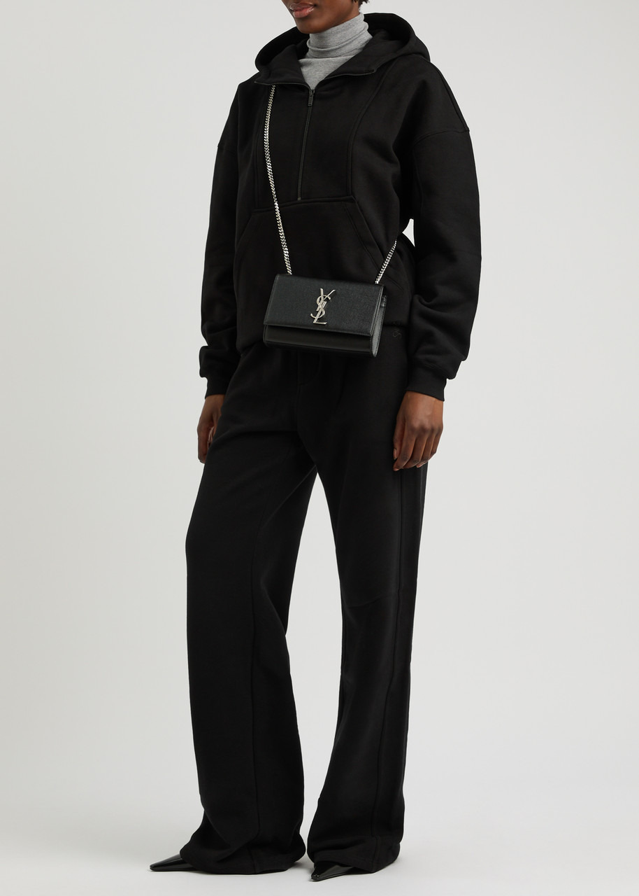 Saint Laurent Panelled Half-zip Hooded Cotton Sweatshirt - 4