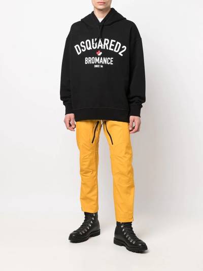 DSQUARED2 Bromance-print logo hoodie outlook