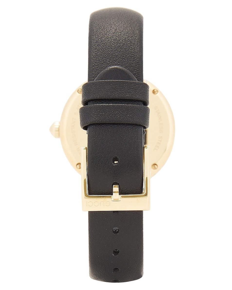 White Mother Of Pearl Dial Leather Strap Watch - 2