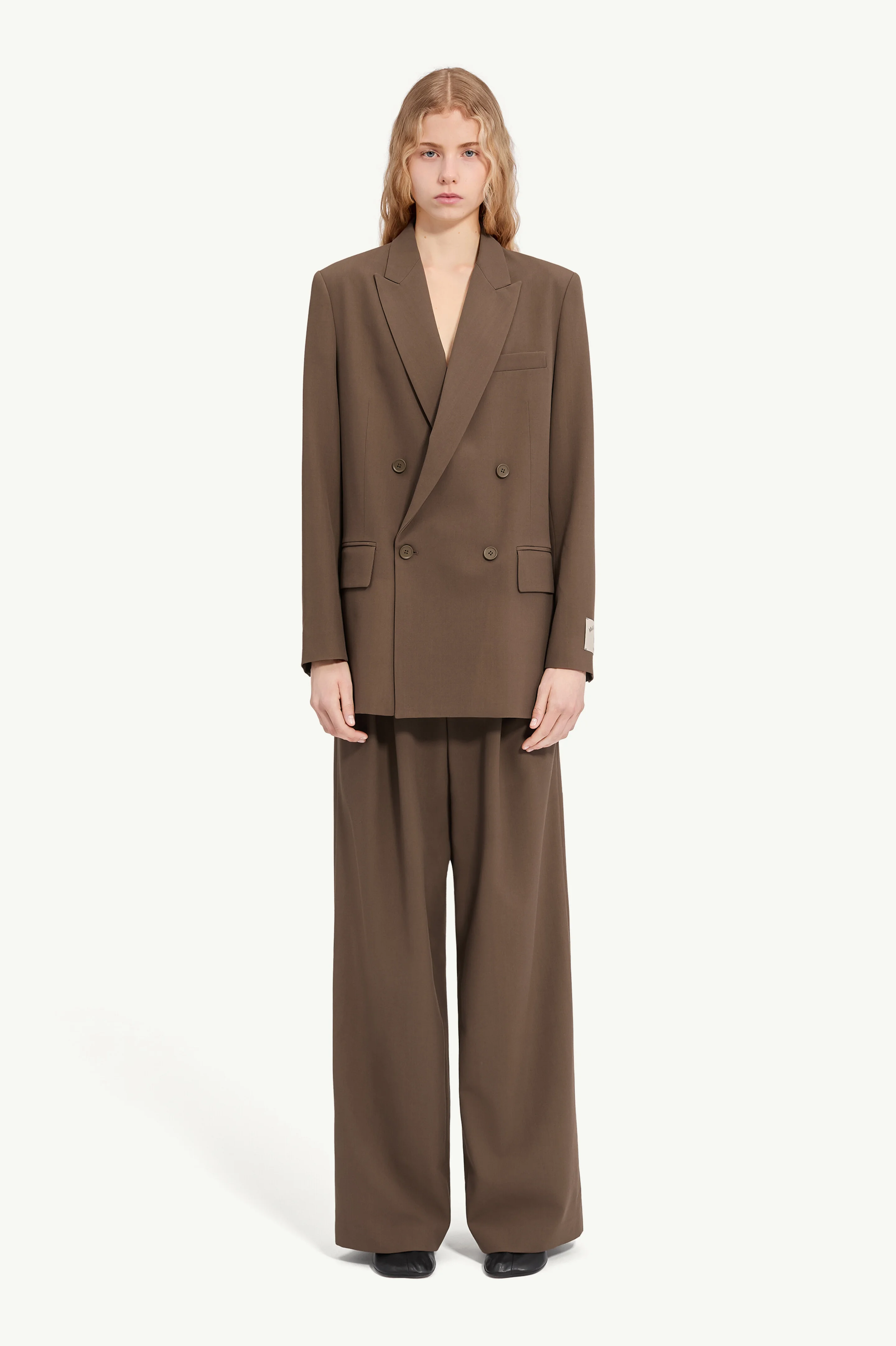 Wool blend suit jacket - 1