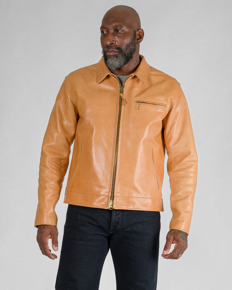 Iron Heart IHSB-TGN-NAT Iron Heart x Simmons Bilt Mustang Horsehide Tail Gunner - Natural outlook