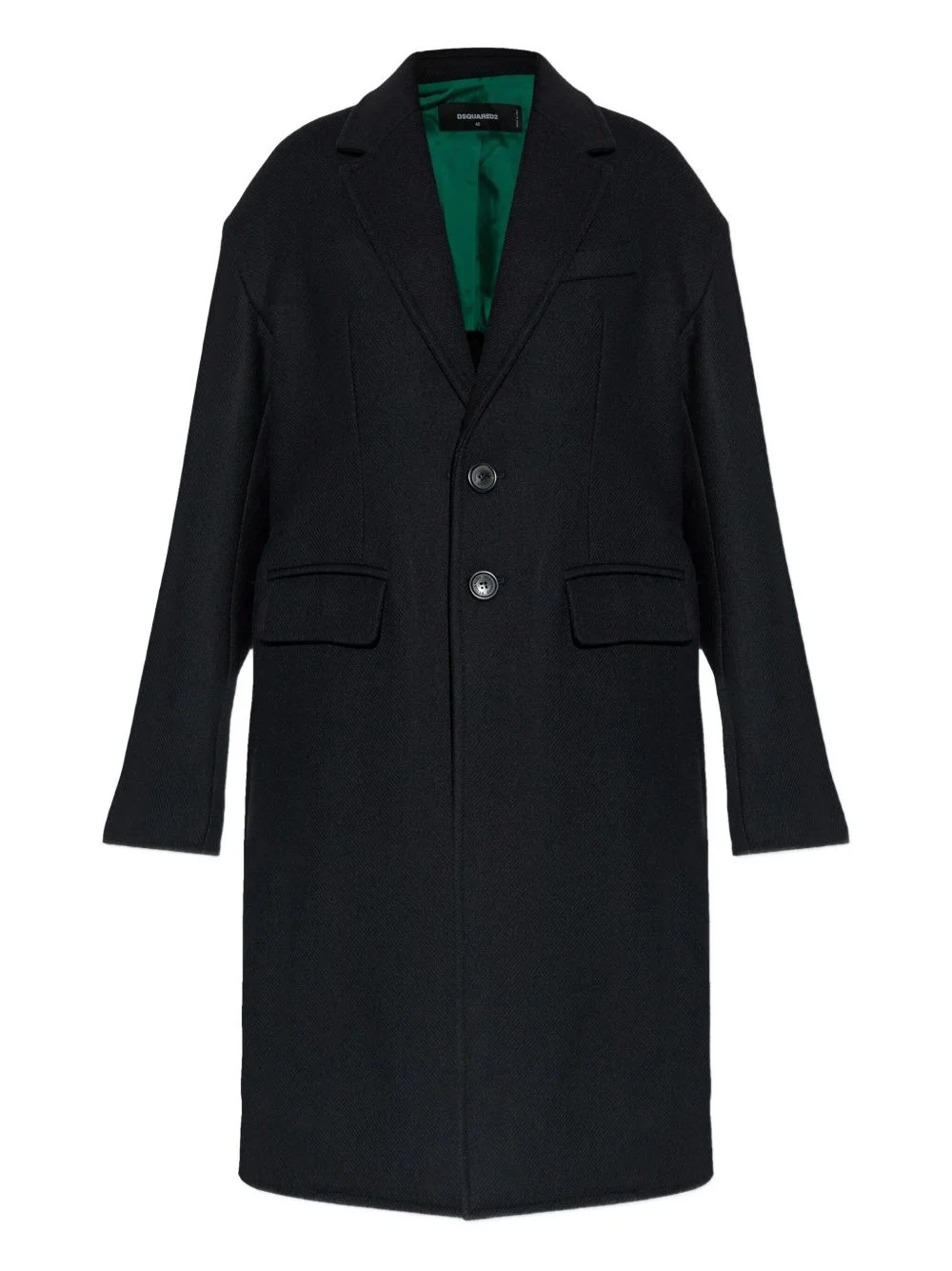 buttoned wool-blend coat - 1