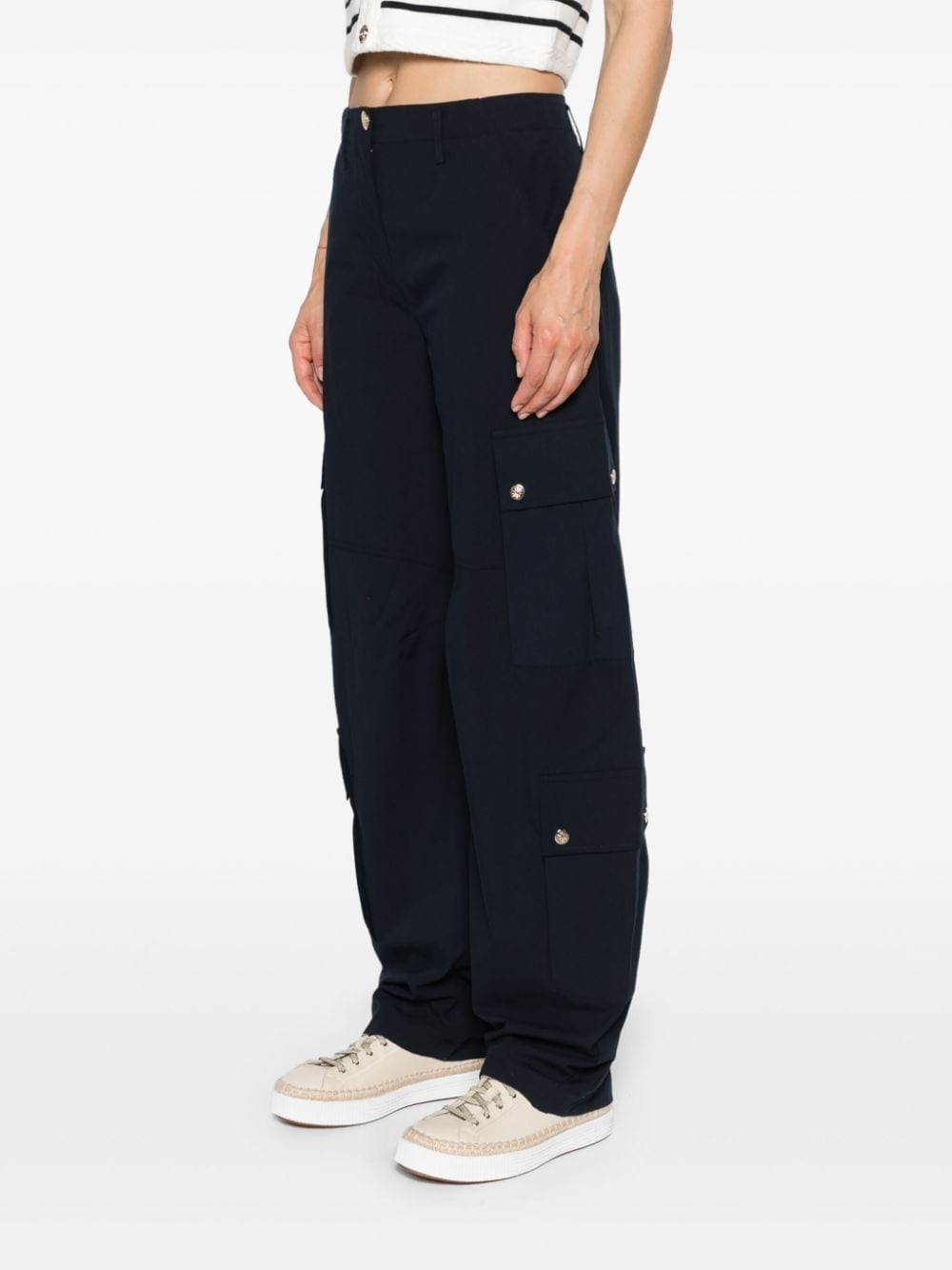 tapered-leg cargo trousers - 3