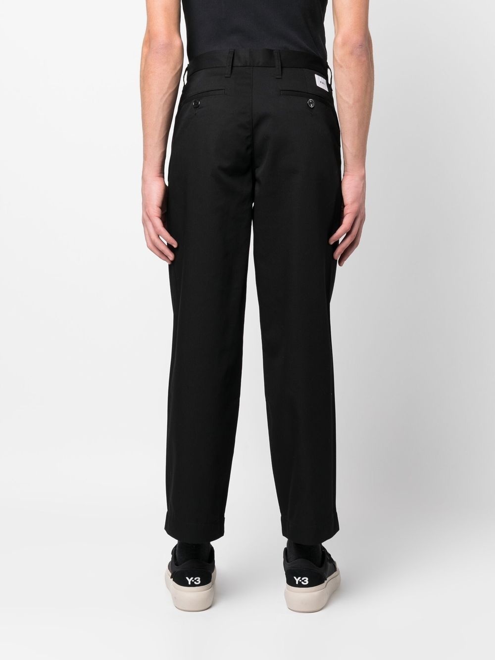 logo patch straight-leg trousers - 4