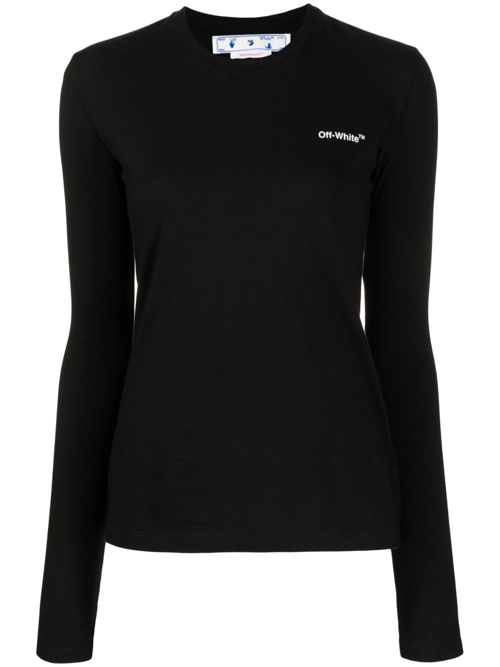 Diag-stripe long-sleeved T-shirt - 1