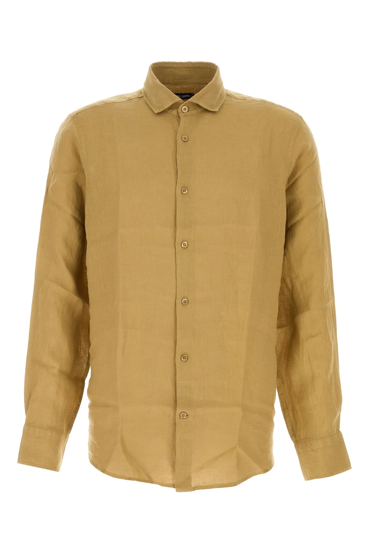 Mustard linen Antonio shirt - 1