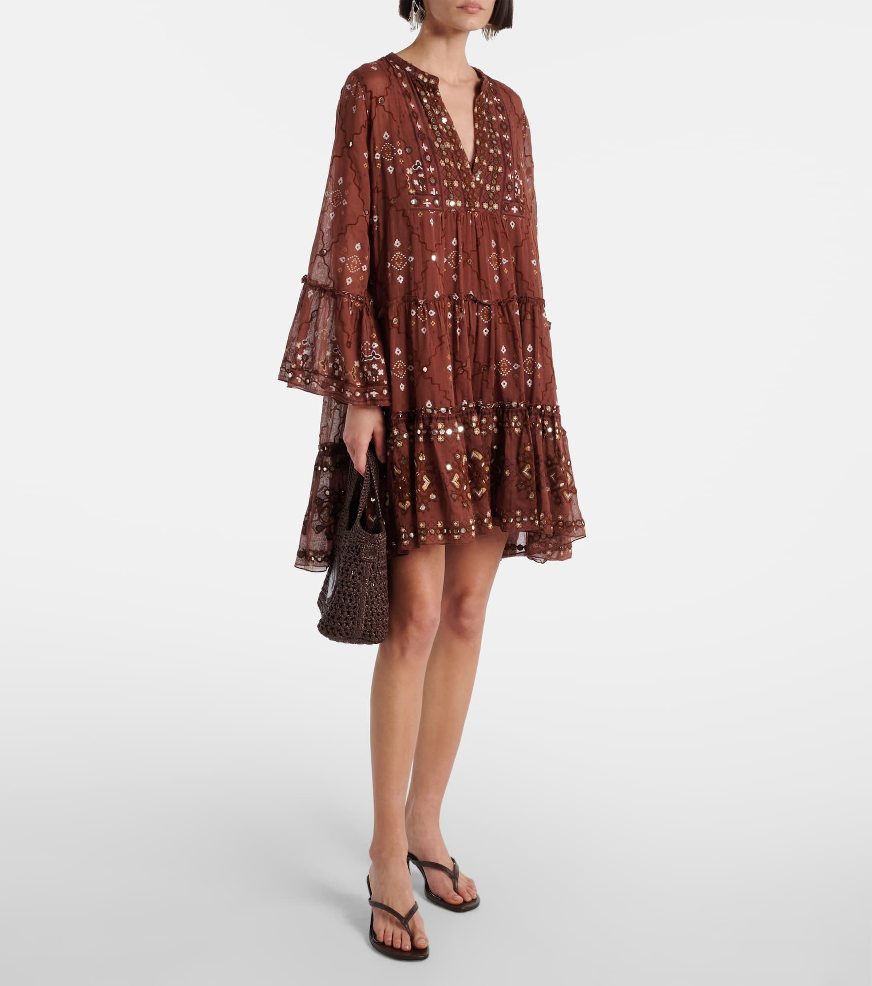 Sequined cotton minidress - 2
