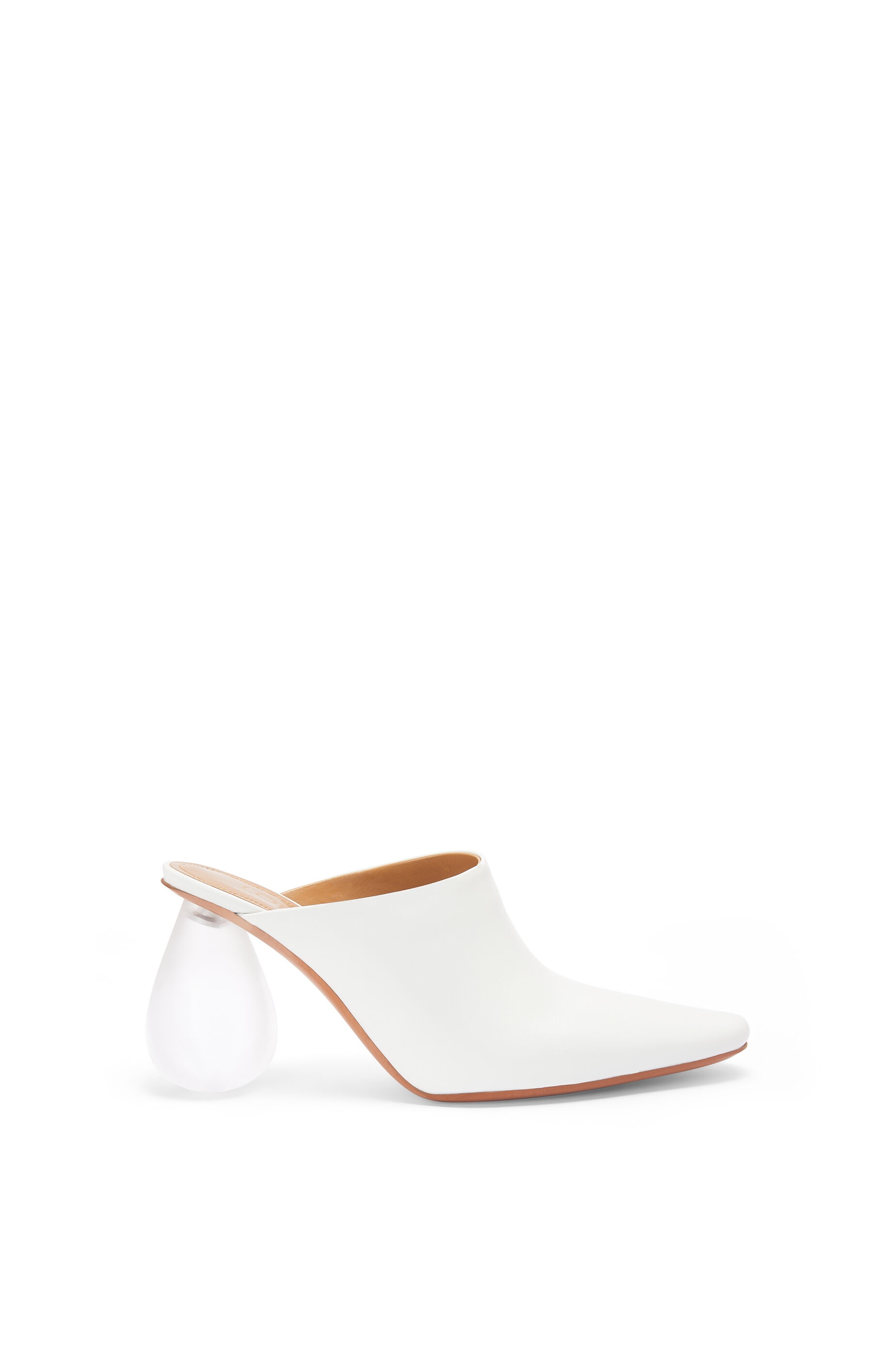 Drop heel mule in calfskin - 1