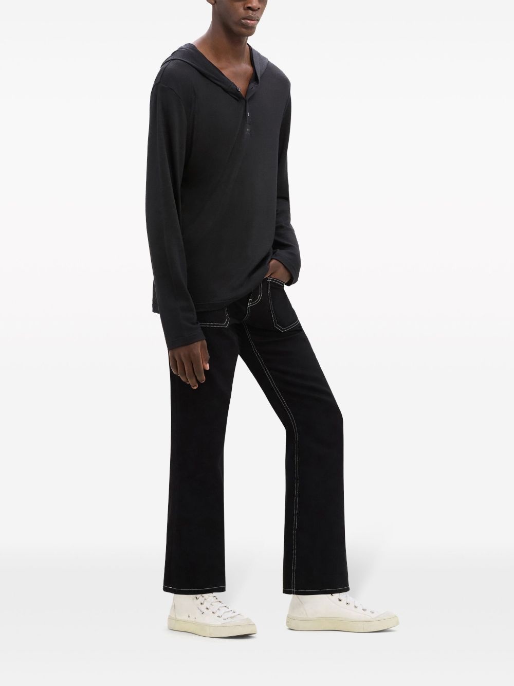 fine-knit wool hoodie - 3