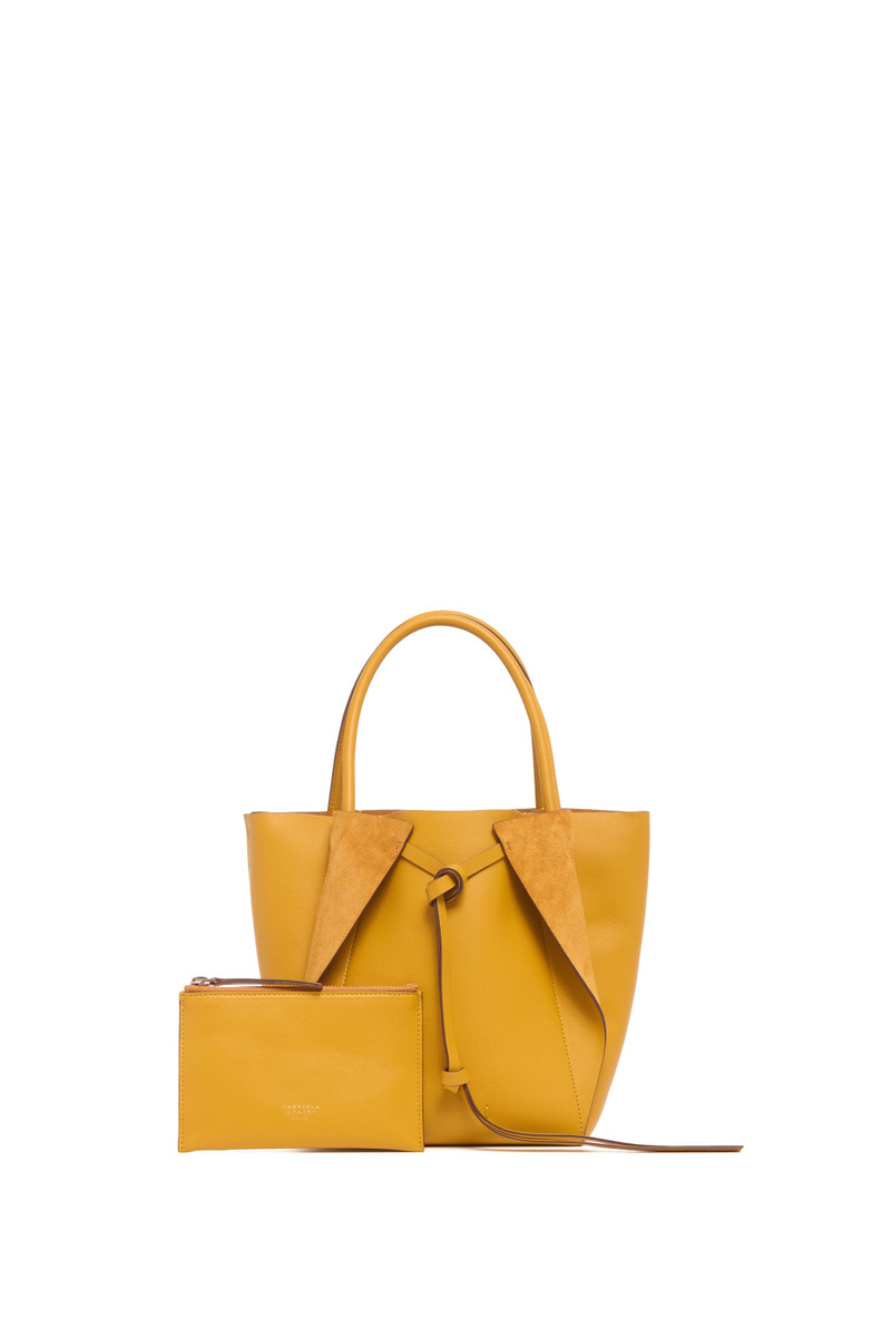 Small Marija Tote Bag in Golden Birch Nappa Leather 3