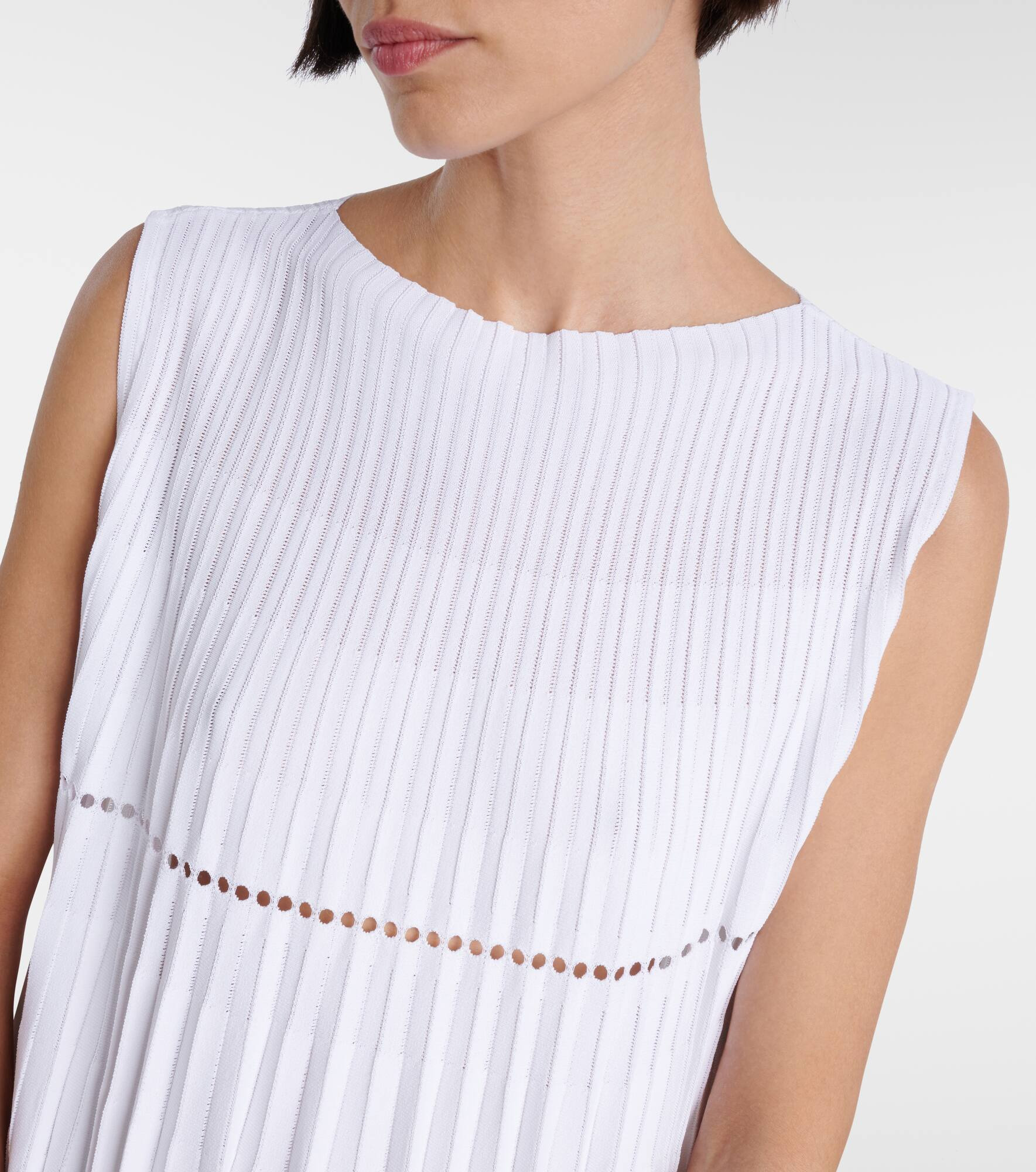 Plissé pointelle minidress - 5