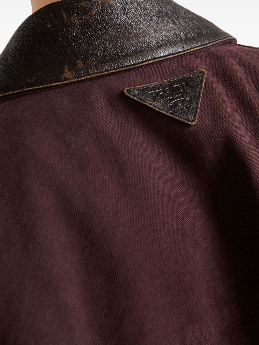 single-breasted canvas jacket - 5