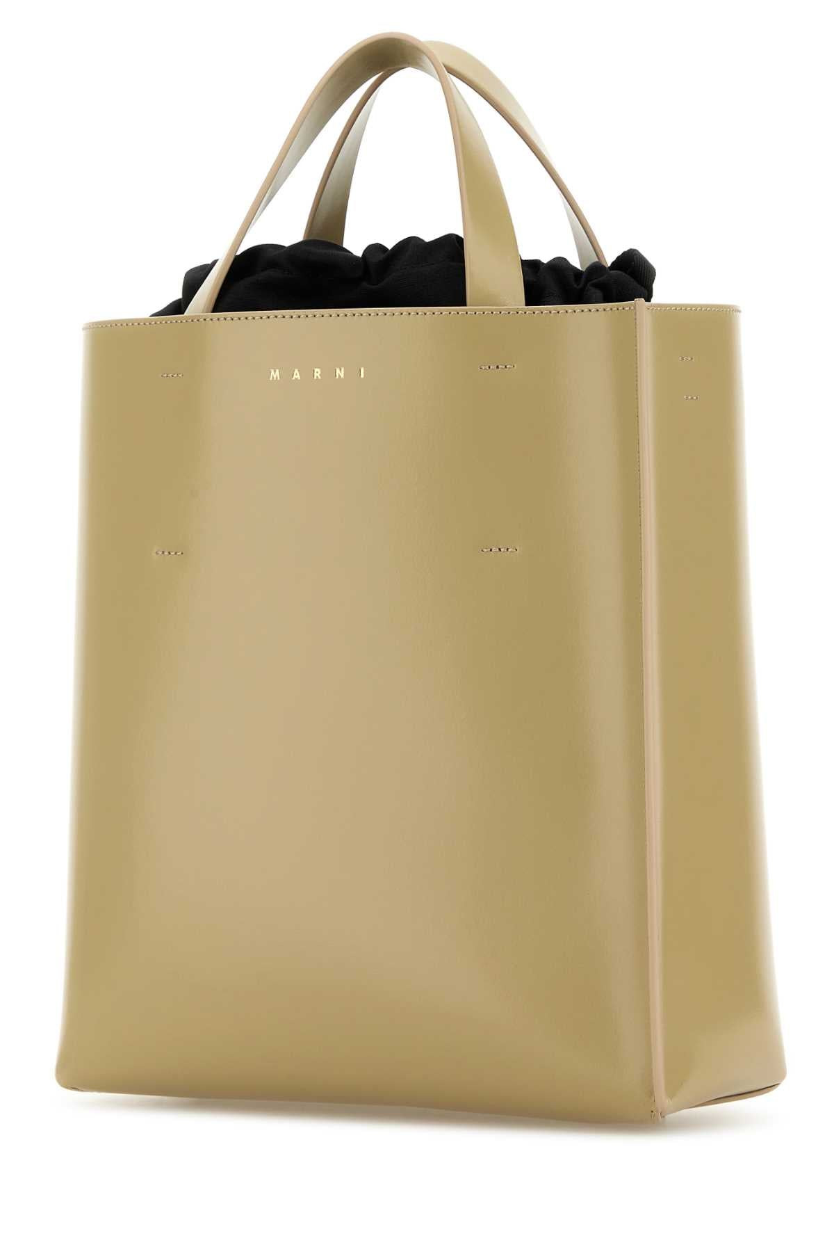 Marni Women Khaki Leather Small Museo Handbag - 2
